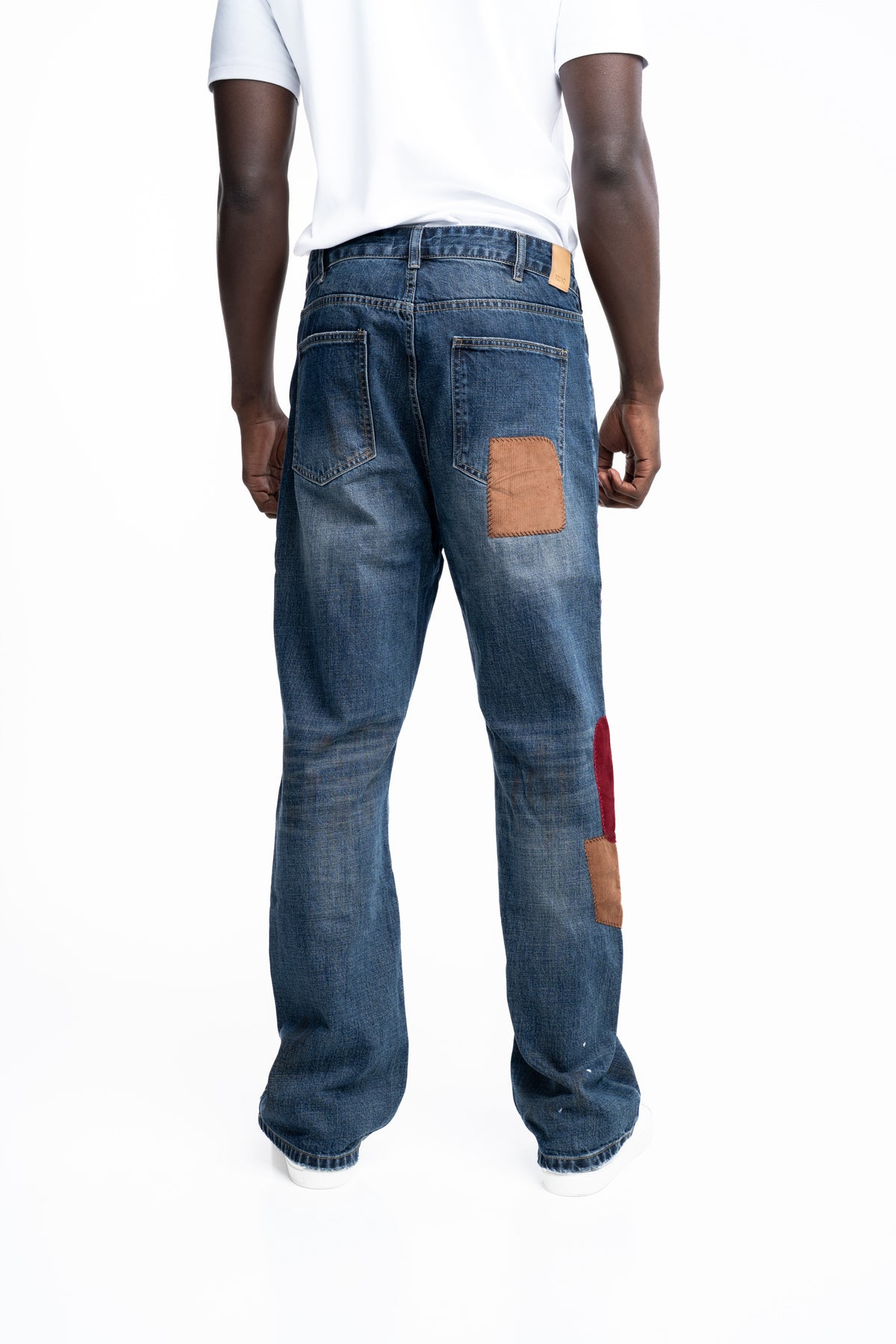 Found Men's Patchwork Jeans Vintage Blue | FOSS26DP05012-6327