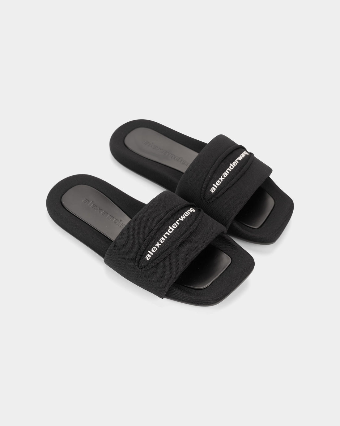 Alexander Wang Slash Knit Pool Slide Black | 30126S006-001