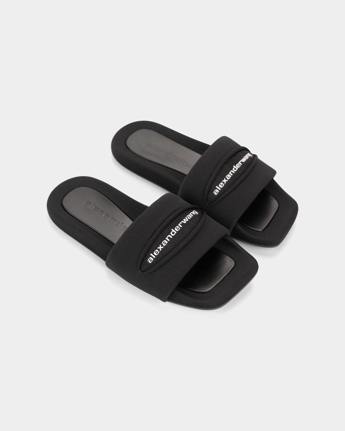 Alexander Wang Slash Knit Pool Slide Black | 30126S006-001