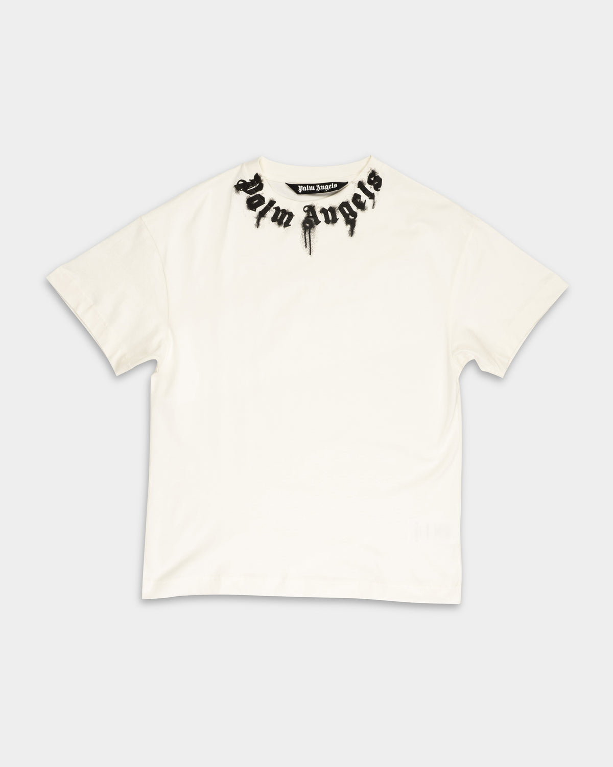 Palm Angels Men's Neck Logo Dripped T Shirt | PMAAT01J99ZC-0110