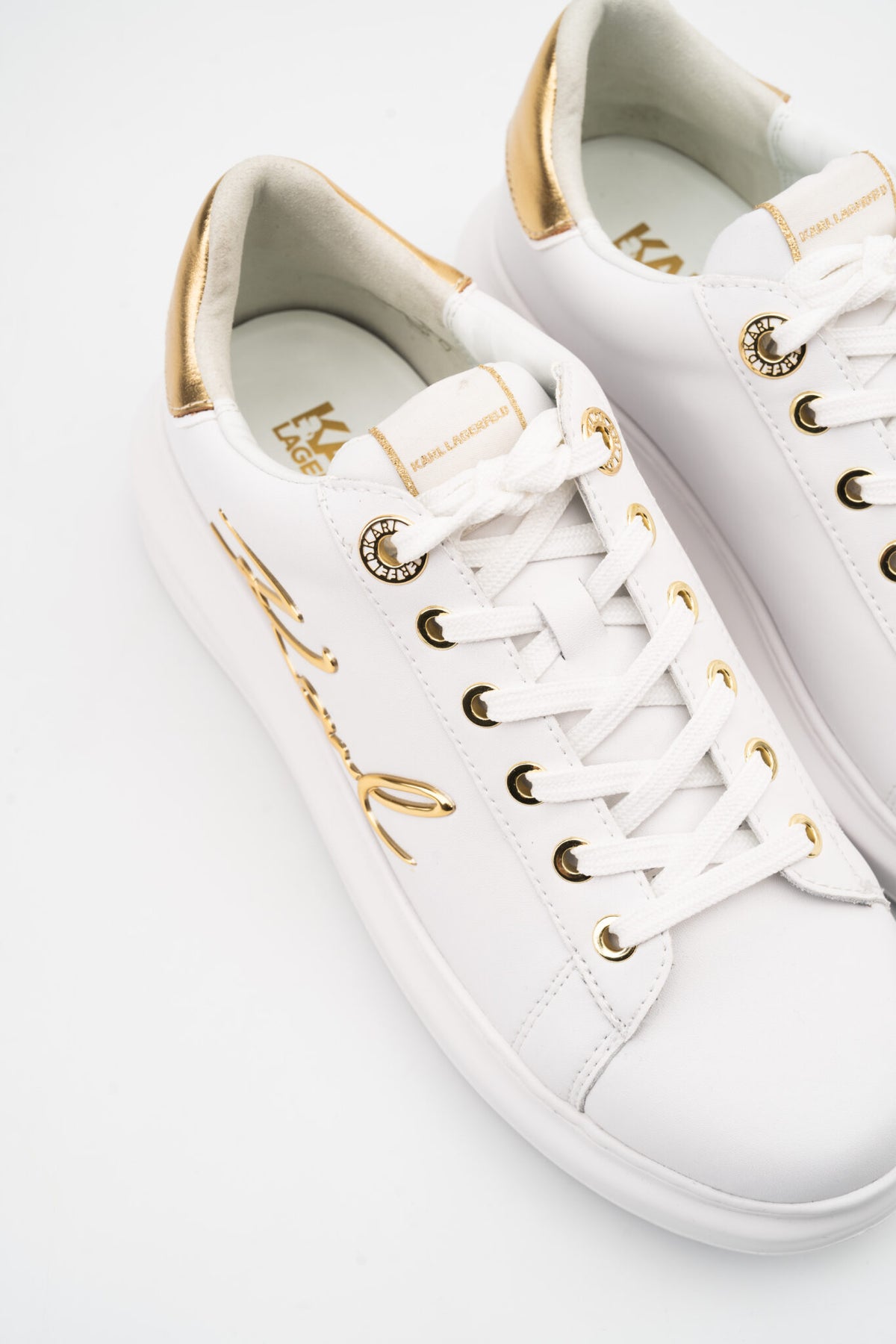 (Core) Karl Lagerfeld Women's Kapri Signia Lace Lthr Sneaker KL62510A 01G