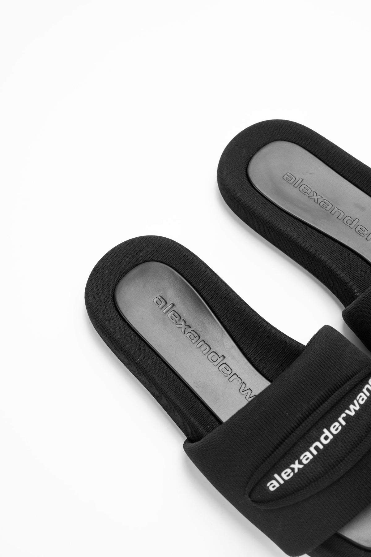 Alexander Wang Slash Knit Pool Slide Black | 30126S006-001