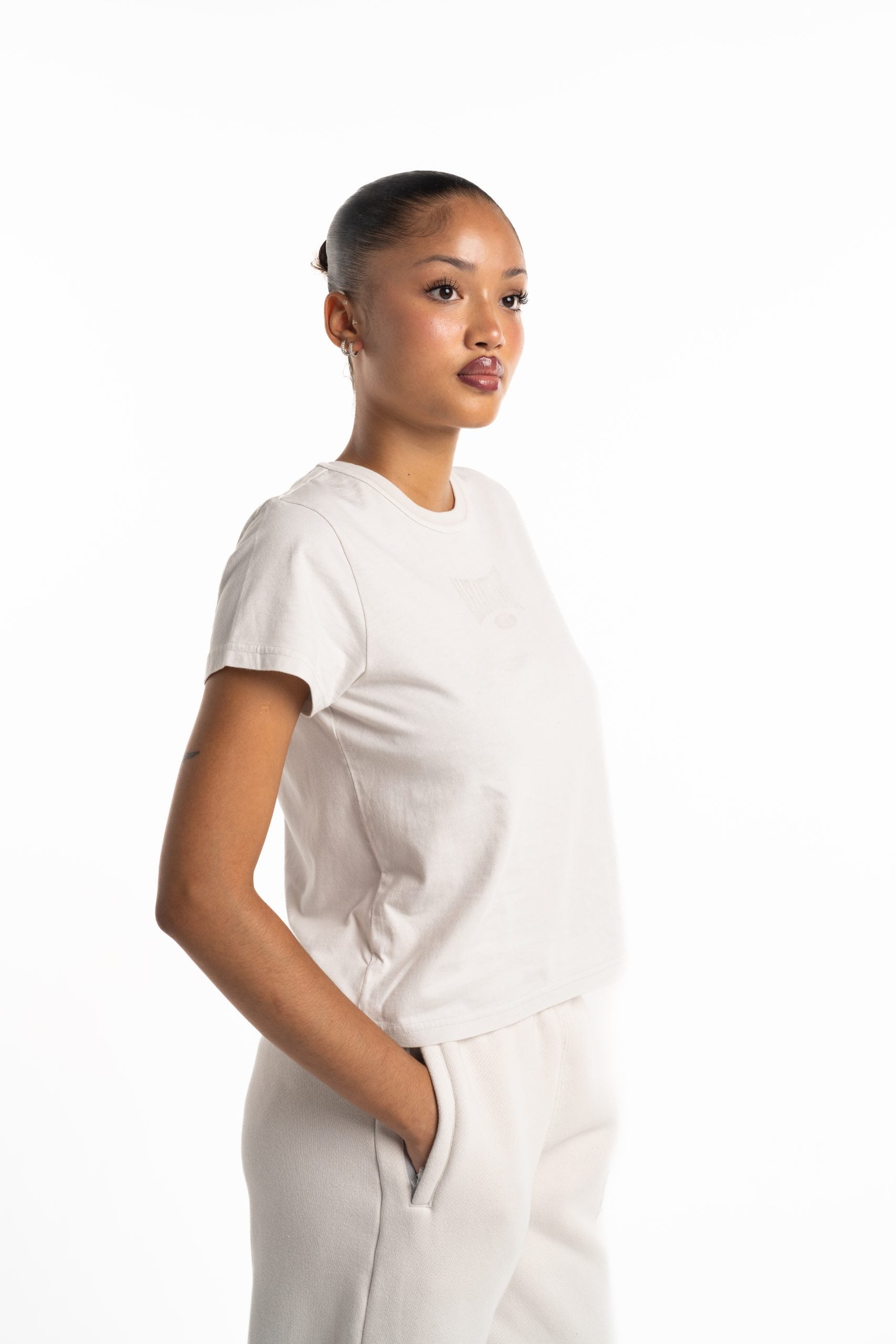 Alexander Wang Graphic Shrunken Tee Dirty White | 4CC2251540-132