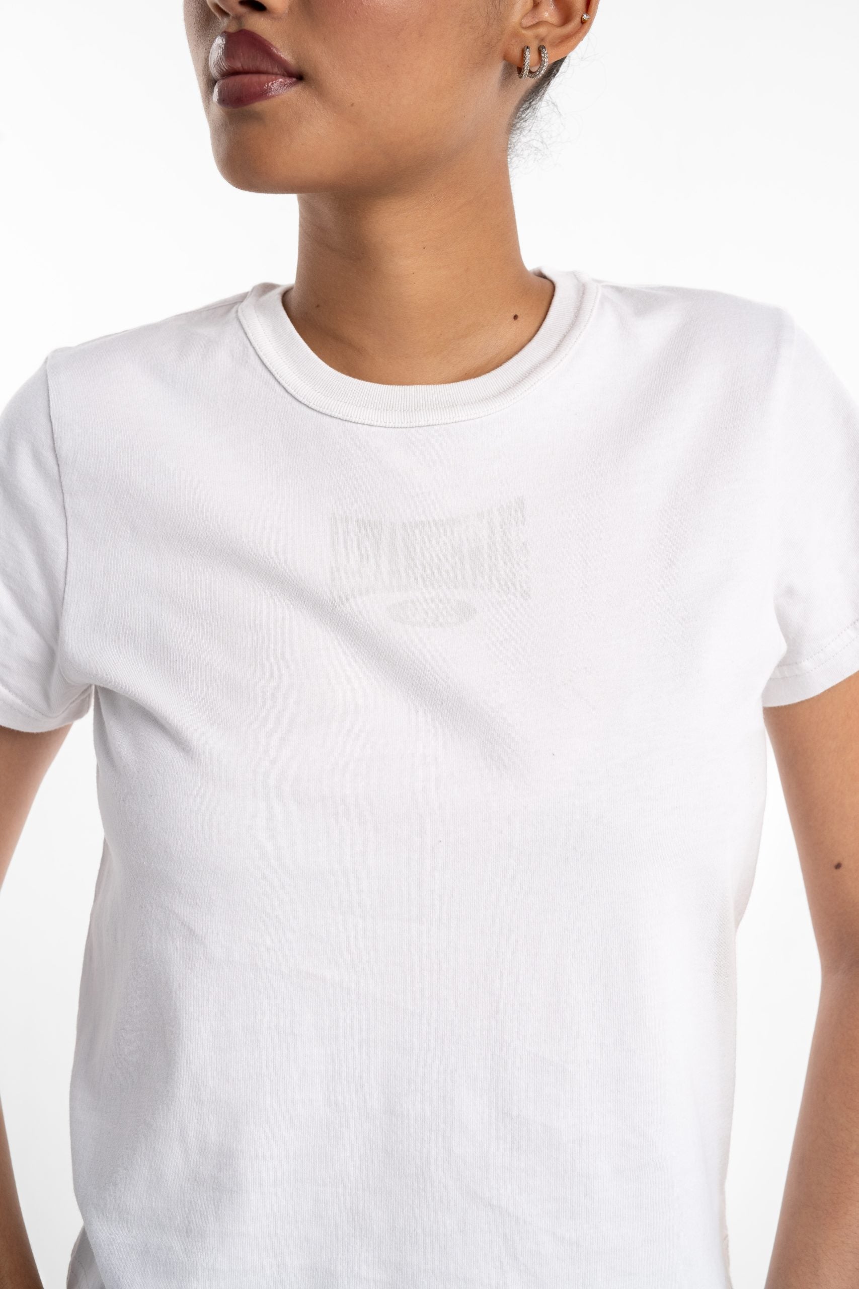 Alexander Wang Graphic Shrunken Tee Dirty White | 4CC2251540-132