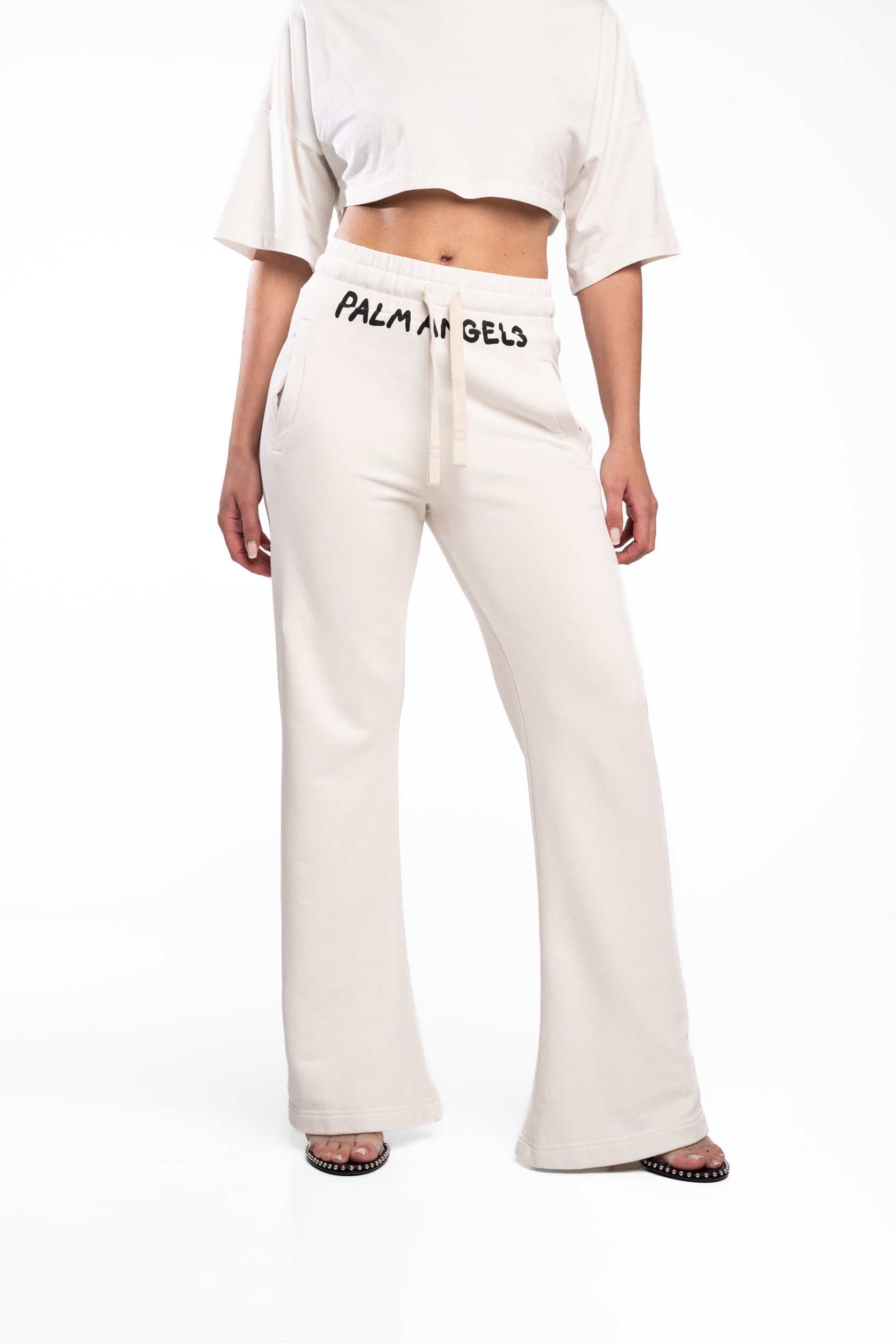 Palm Angels Ladies Waist Logo Sweatpants | PWCH029S26FLE002-0310