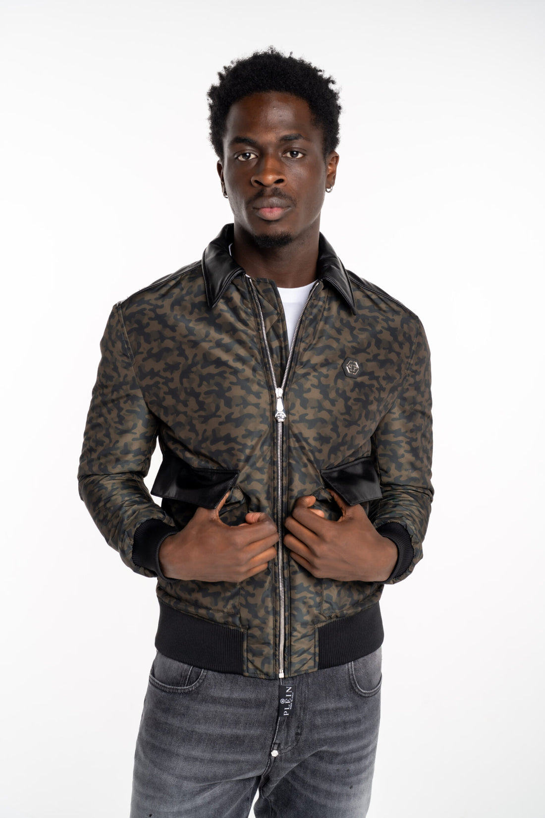 Philipp Plein Men's Nylon Jacket MRB2492 PNY002N 0250