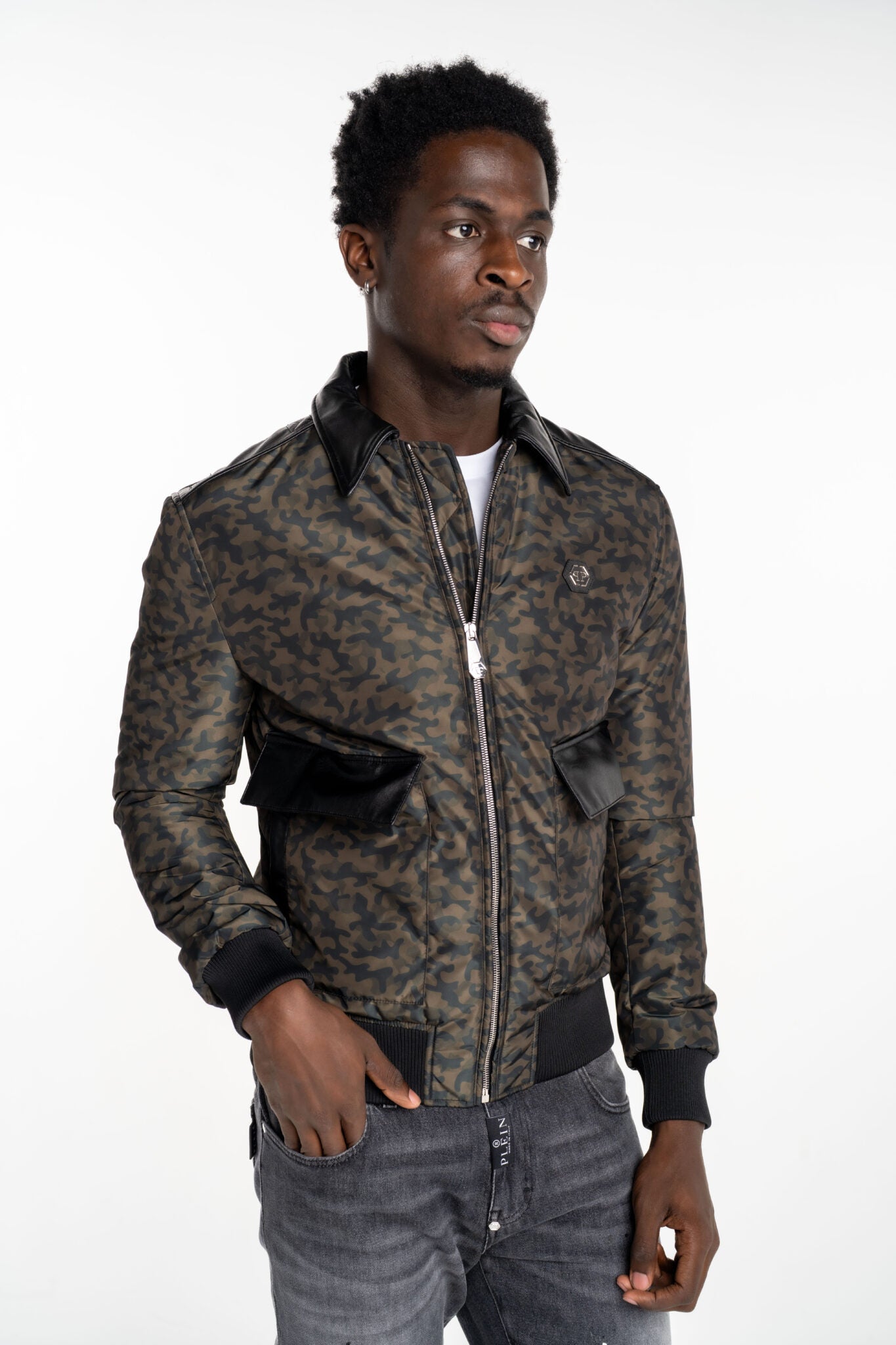 Philipp Plein Men's Nylon Jacket MRB2492 PNY002N 0250