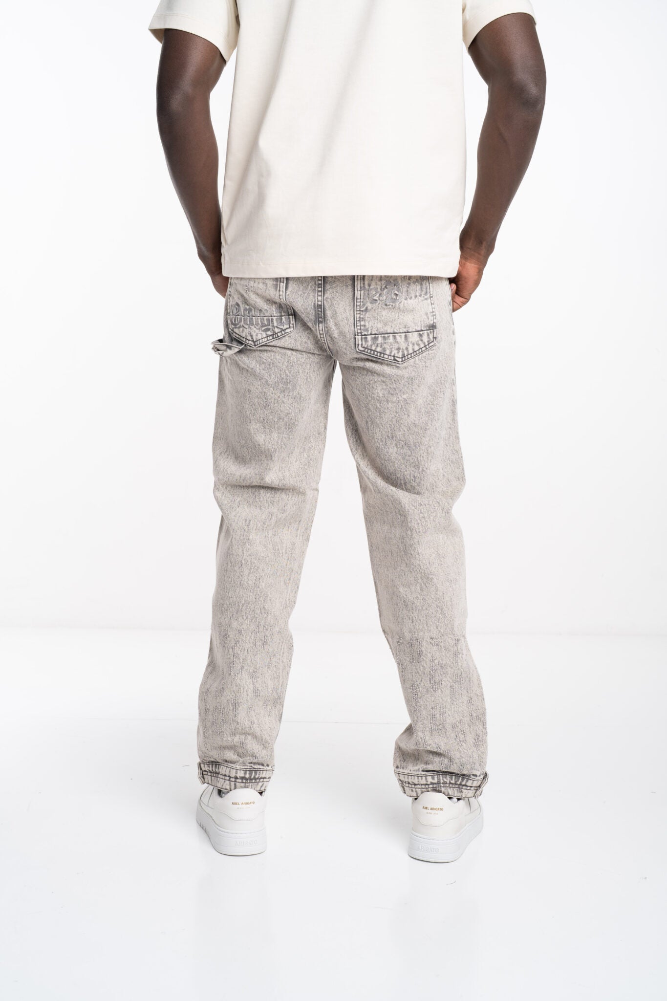 Only The Blind Grey Monogram Stone Denim Jeans OTB-D1392