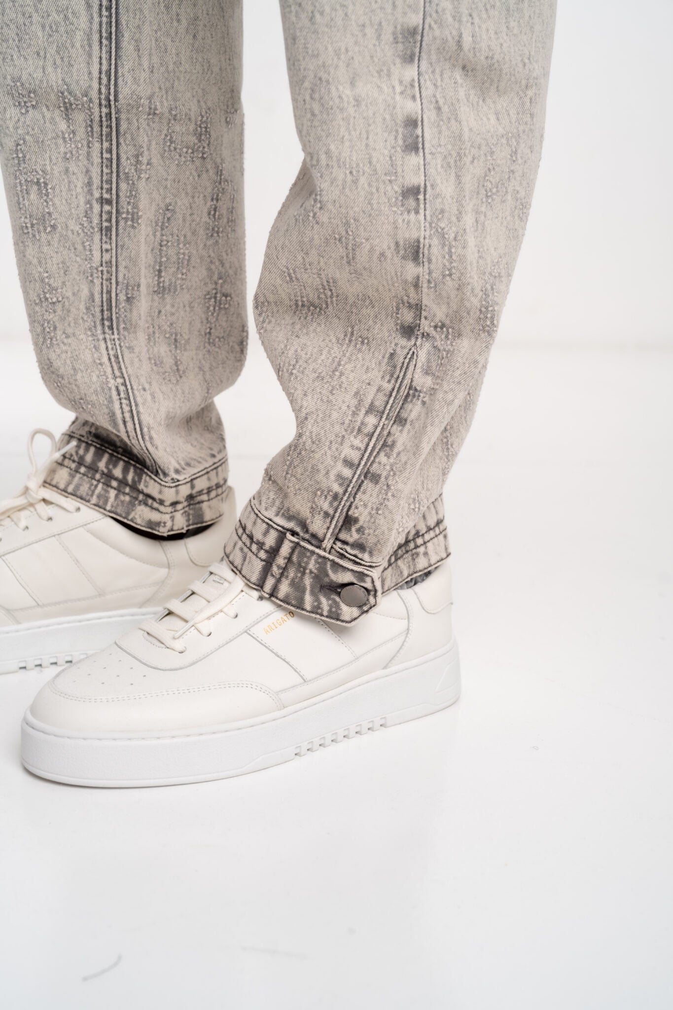 Only The Blind Grey Monogram Stone Denim Jeans OTB-D1392