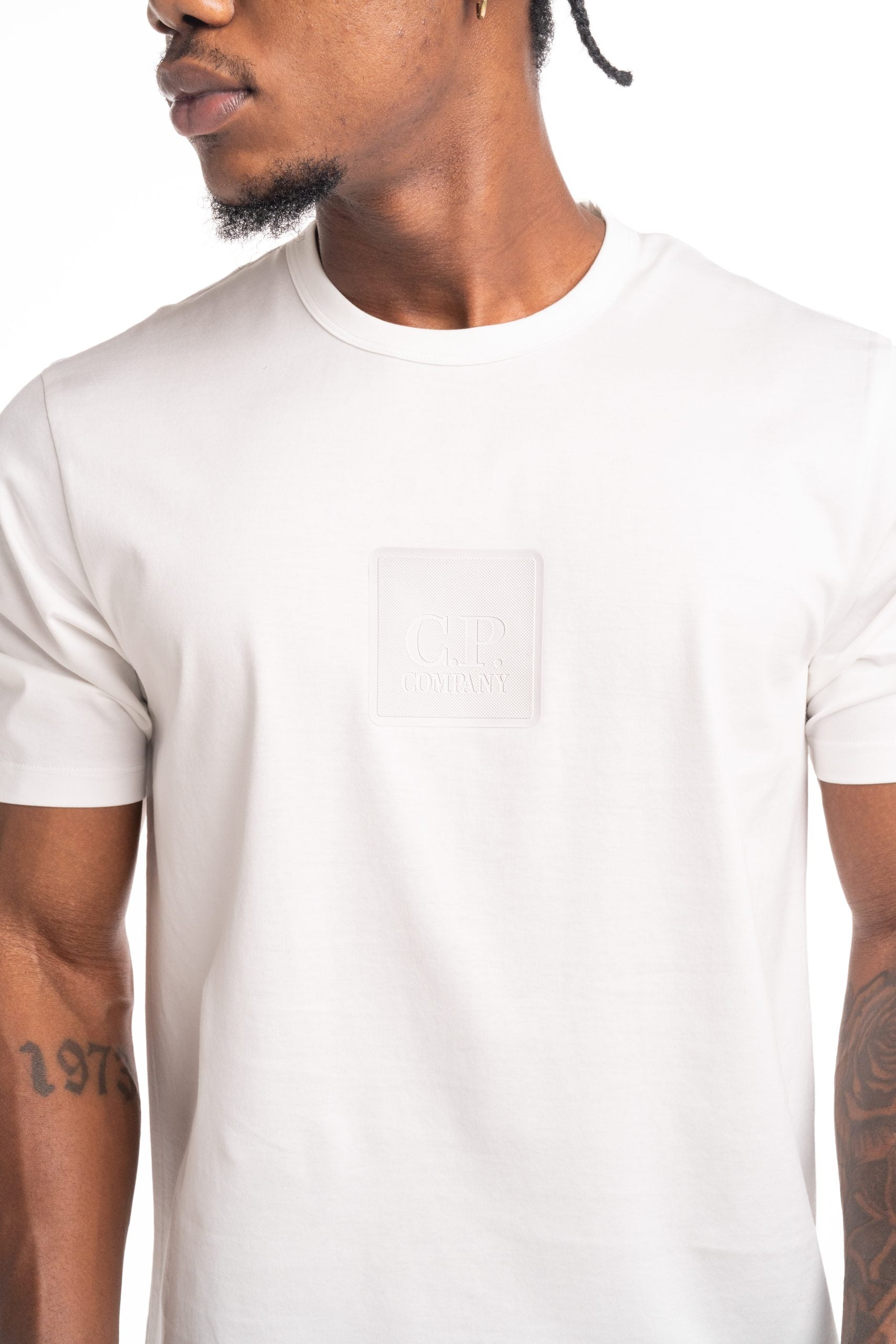 CP Company Men's SS T Shirt Gauze White | 20CLTS017A006370W-103