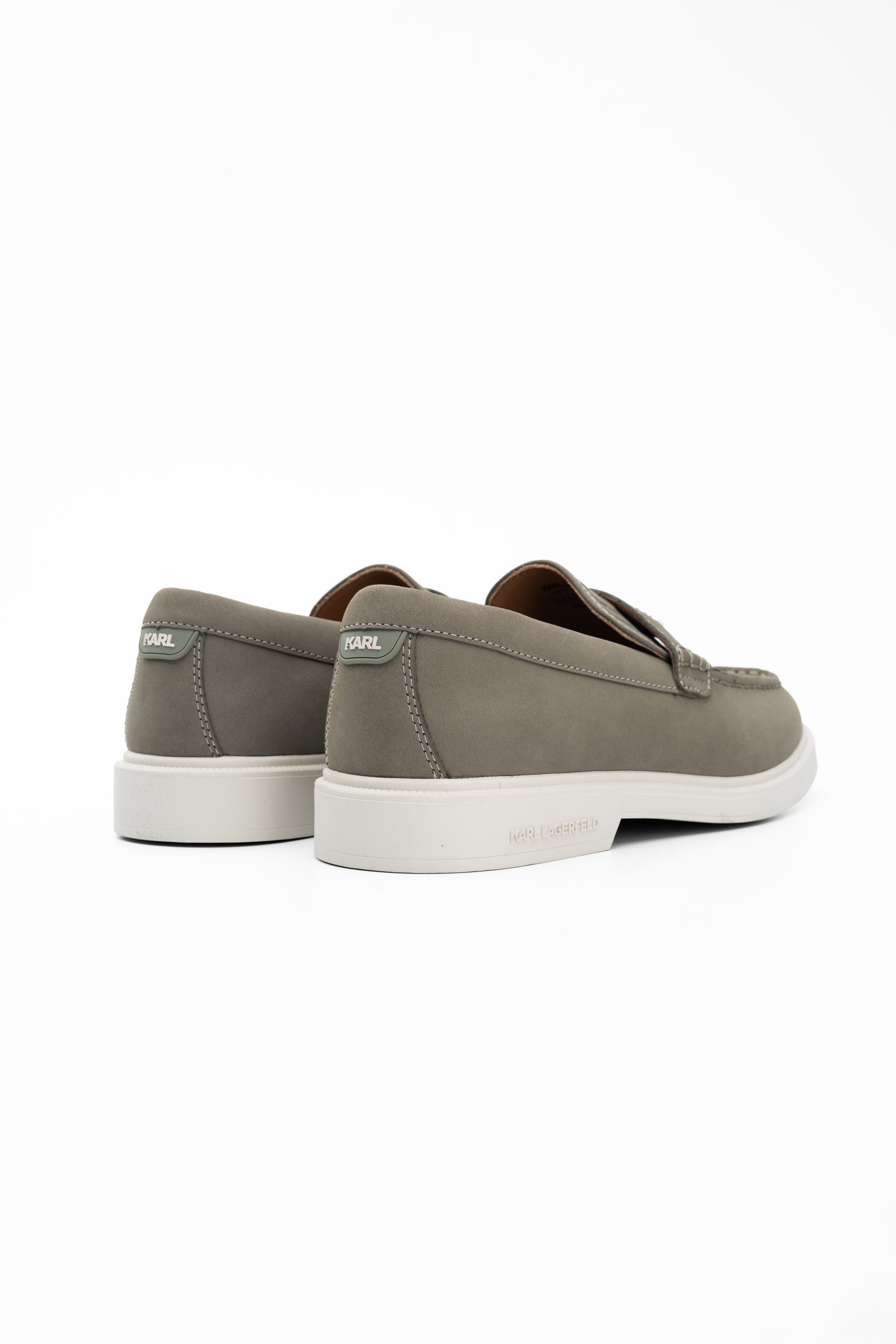 Karl Lagerfeld Men's Kori Monogram Vamp Light Khaki Nubuck | KL21413-2KH