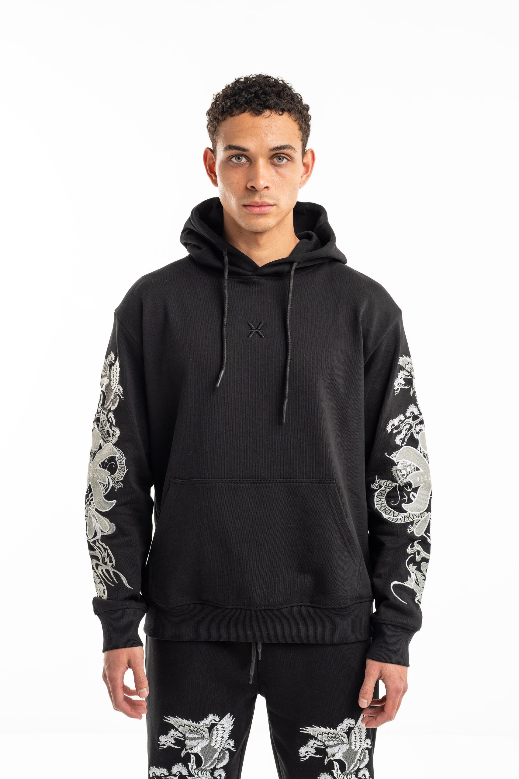John Richmond X Men's Weiga Sweatshirt | UMP25110FEP8 Black