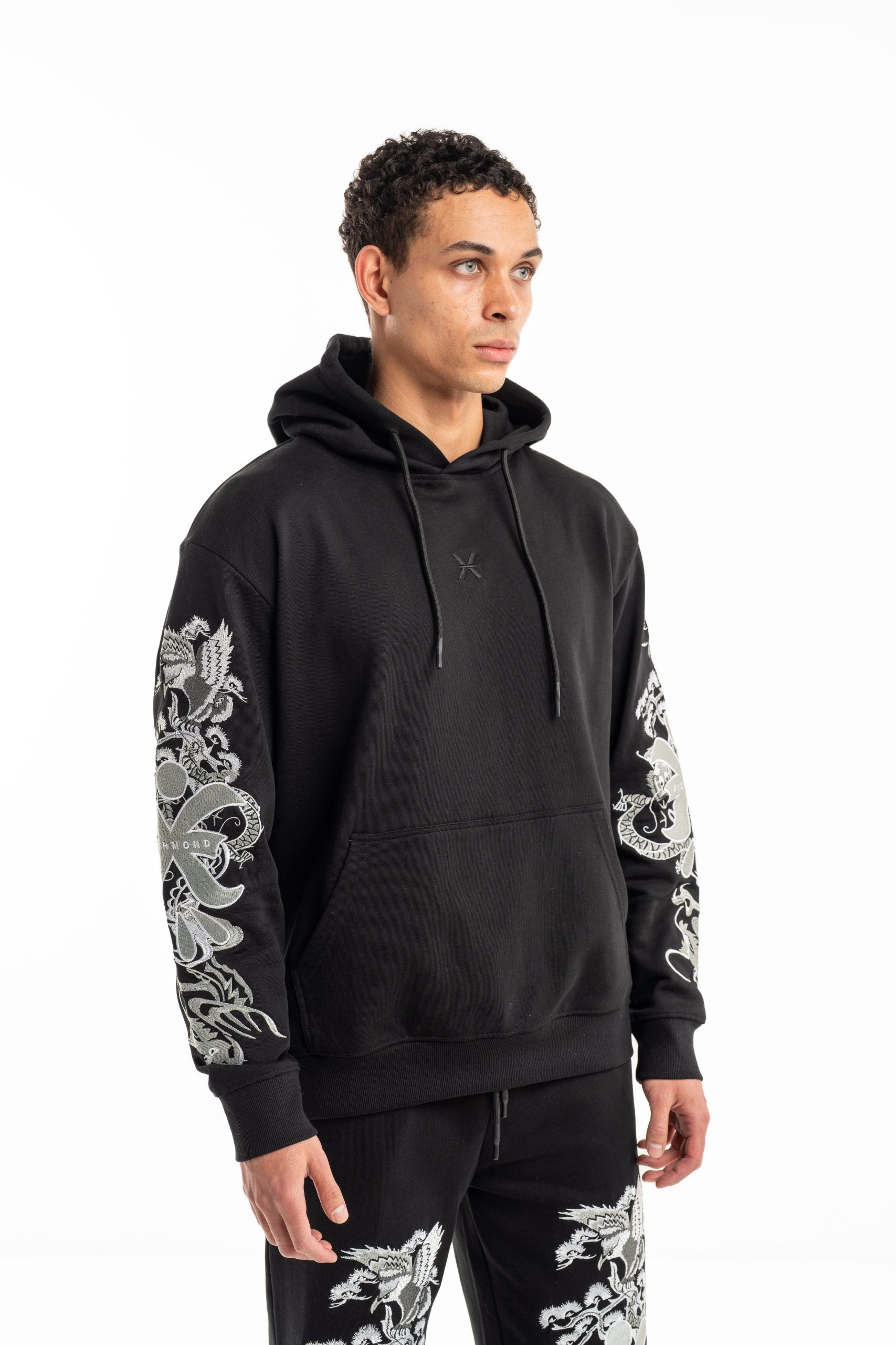 John Richmond X Men's Weiga Sweatshirt | UMP25110FEP8 Black