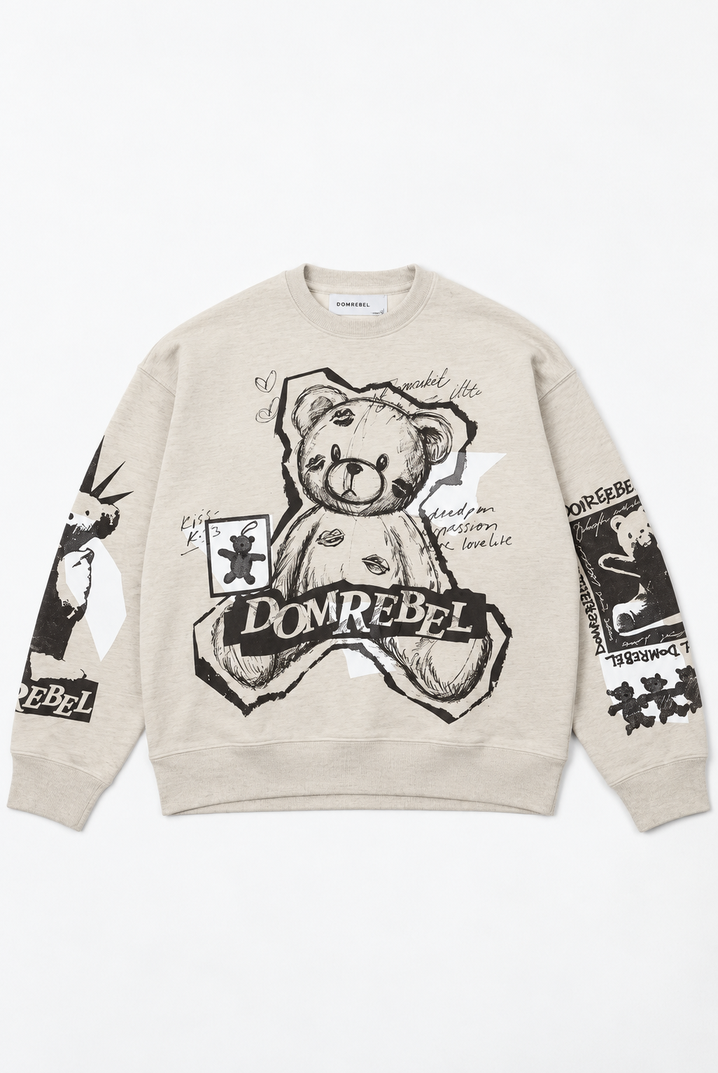 Dom Rebel Men's High Low Sweatshirt | Greige