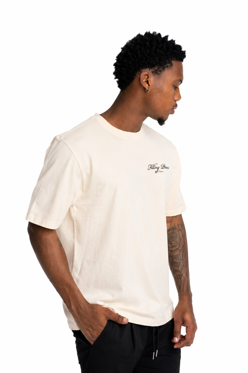 Filling Pieces Mens T Shirt Cinema Antique White | 422620500388-214