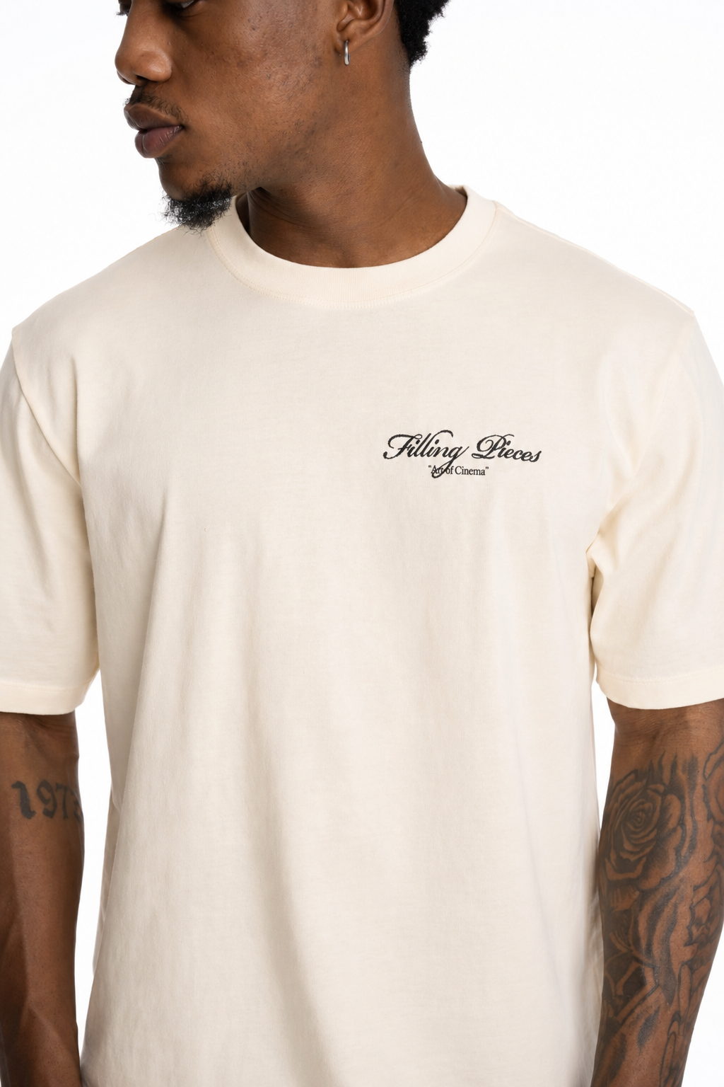 Filling Pieces Mens T Shirt Cinema Antique White | 422620500388-214
