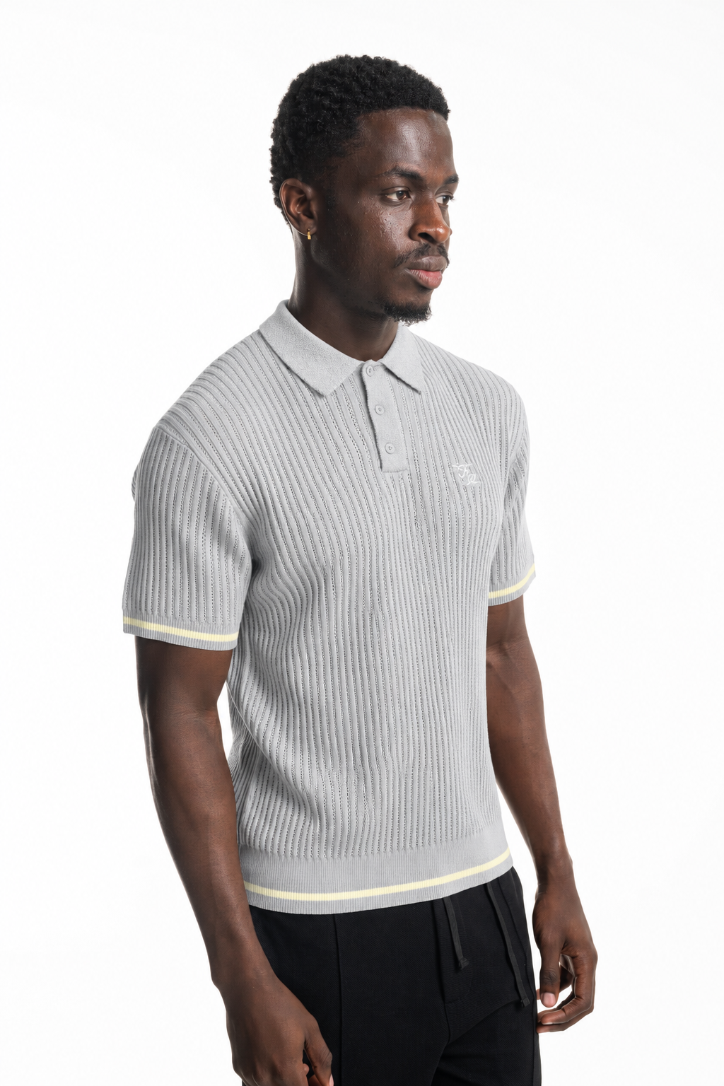 Filling Pieces Men's Boucle Knit Polo Antartica | 422670500246-315