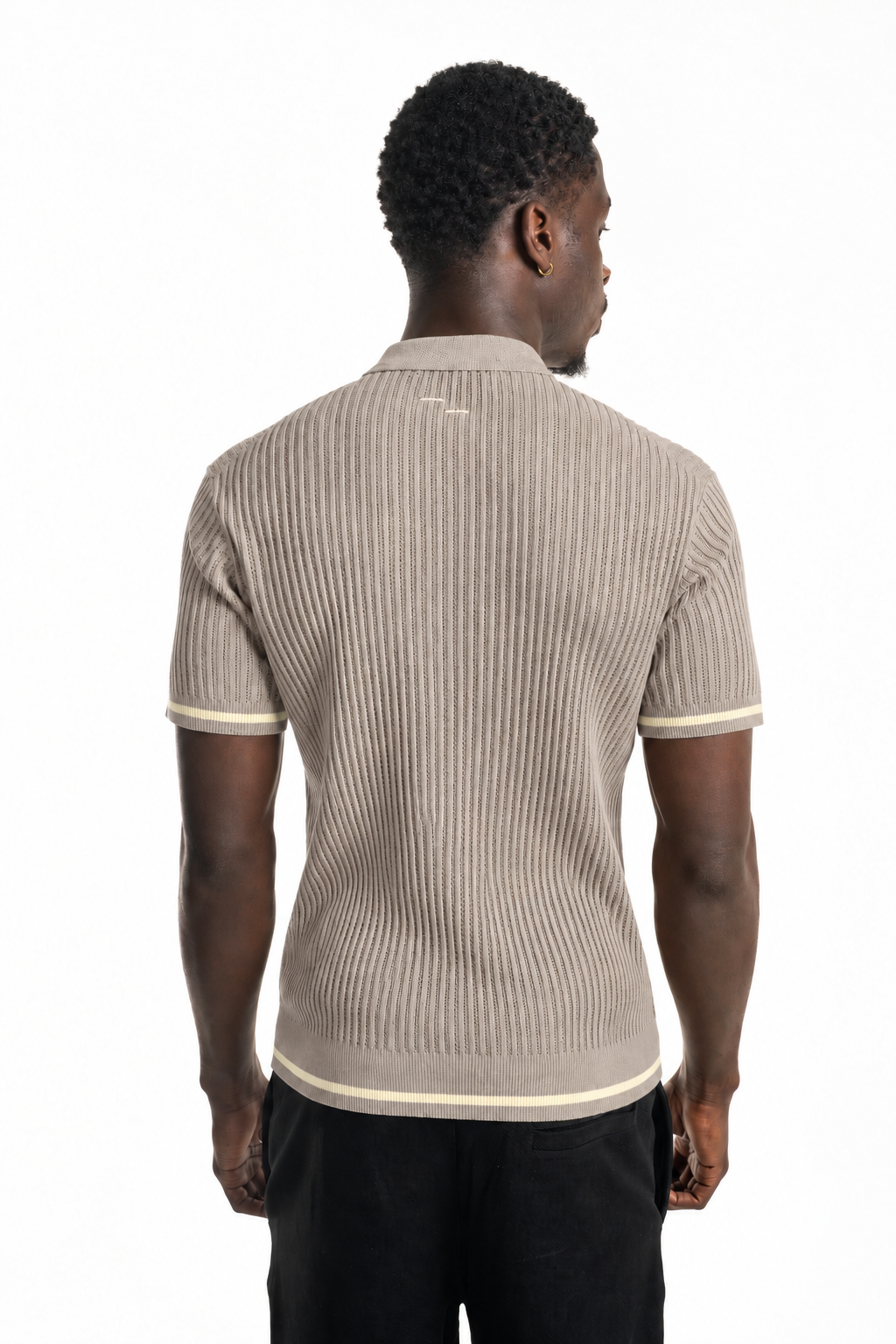 Filling Pieces Men's Boucle Knit Polo Pure | 422670500246-224