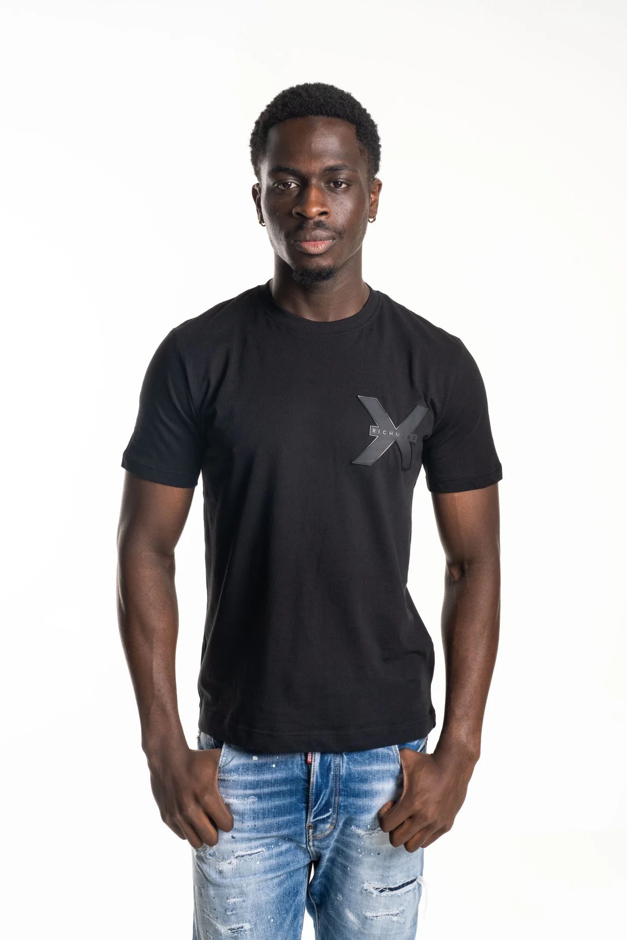 John Richmond X Men's Koffour T Shirt | UMP26331TSCKL-Black