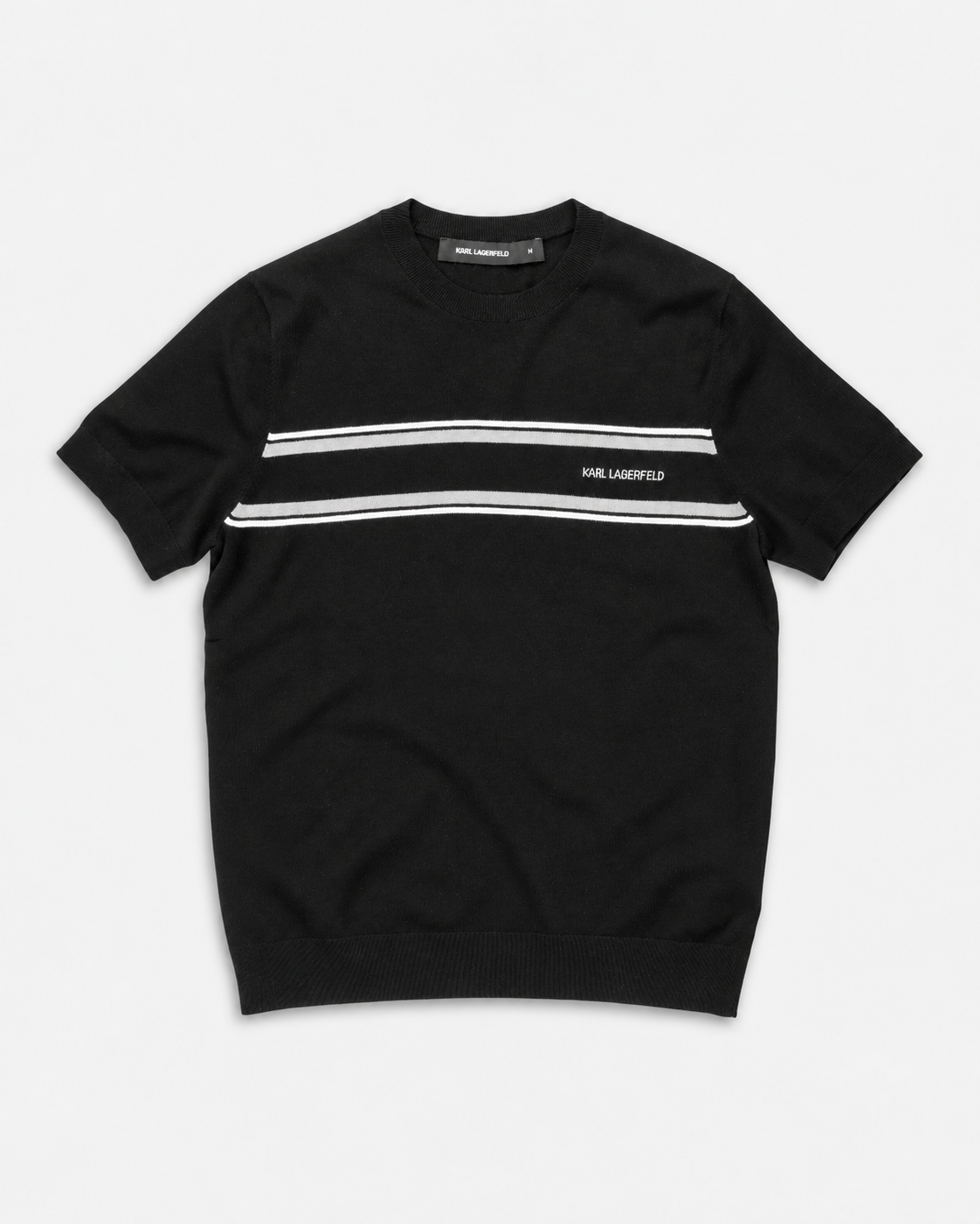Karl Lagerfeld Men's Knit Crewneck Black | 6550105613-990