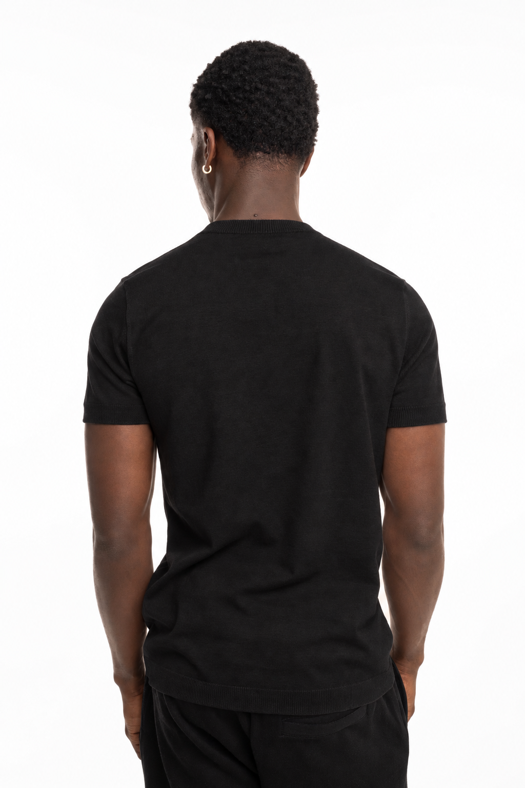 Karl Lagerfeld Men's Knit Crewneck Black | 6550105613-990