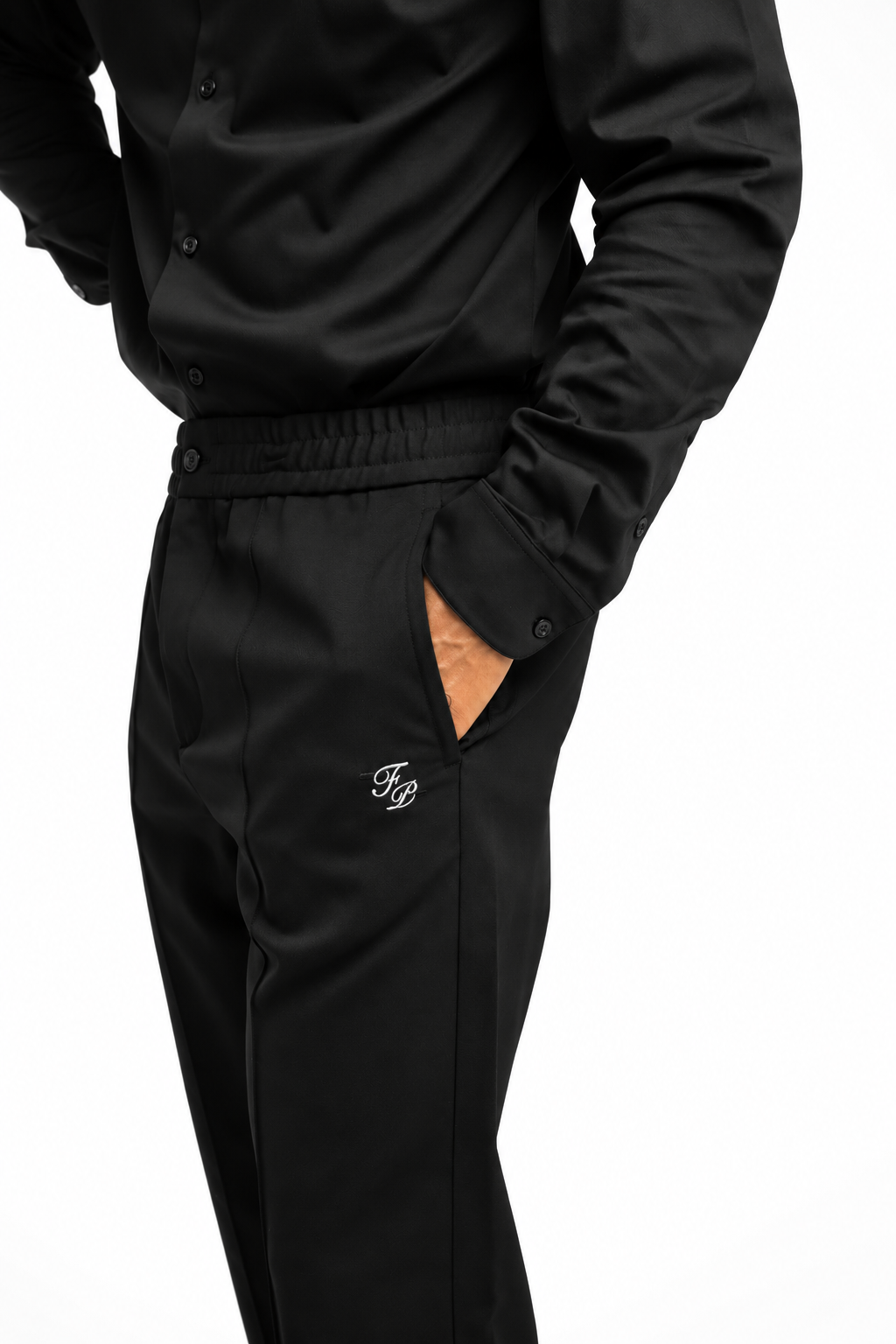 (Core) Filling Pieces Men's Twill Wool Coach Pants Black | 422550500247-130