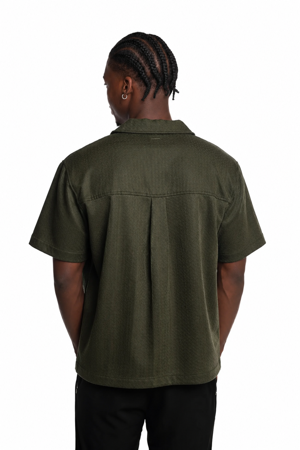 Only The Blind Iridescent Green Embroidered Shirt | OTB-SH1610