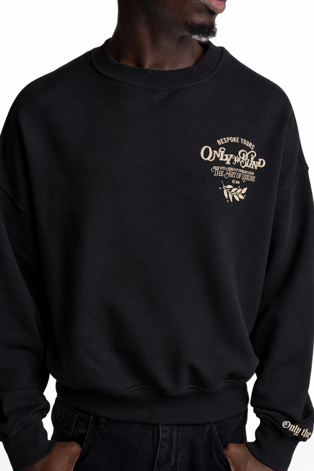 Only The Blind Men's Bespoke Tour Co. Sweatshirt Black | OTB-H1715