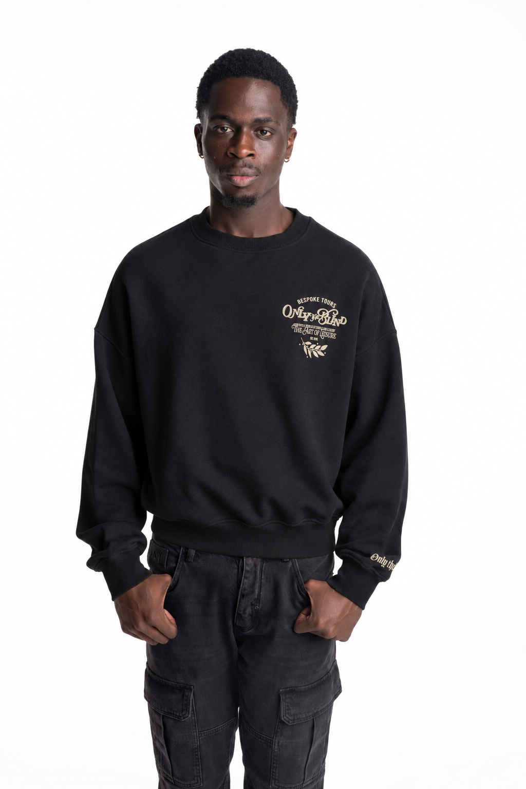 Only The Blind Men's Bespoke Tour Co. Sweatshirt Black | OTB-H1715