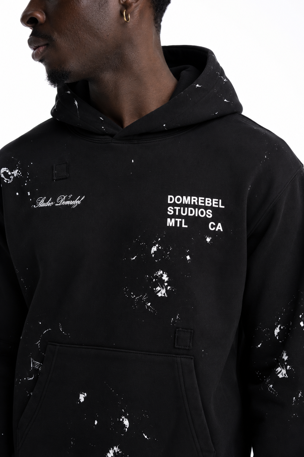 Dom Rebel Men's Staff Pullover Hoodie | Old Black