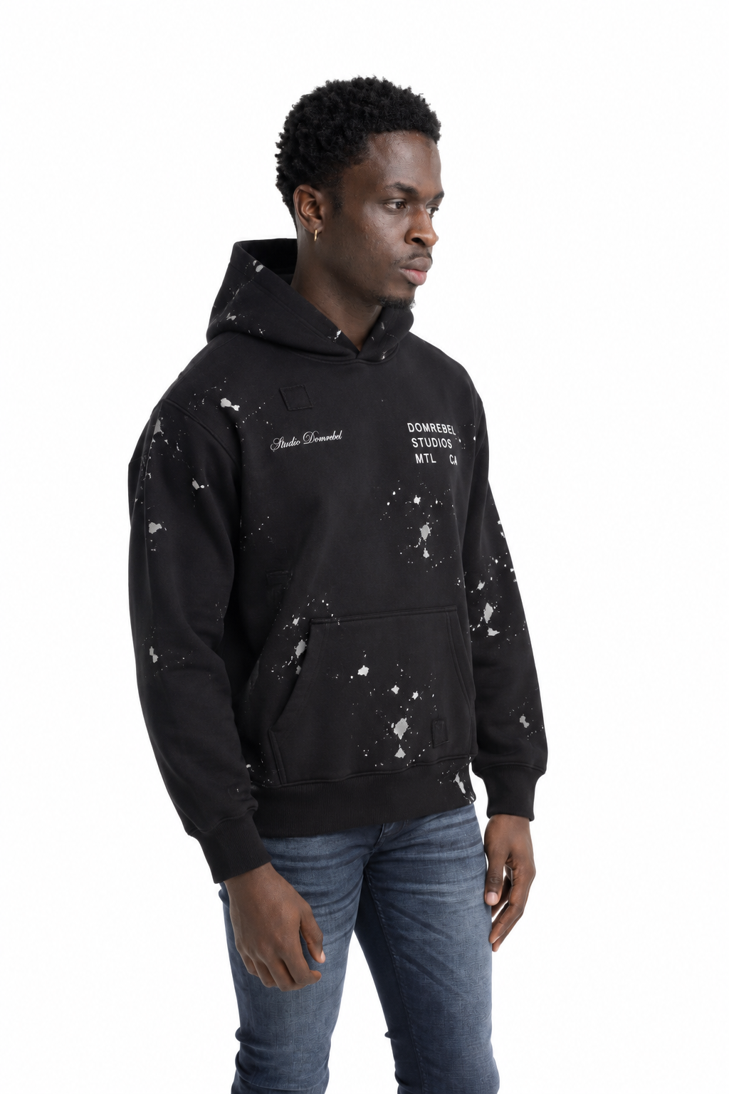 Dom Rebel Men's Staff Pullover Hoodie | Old Black