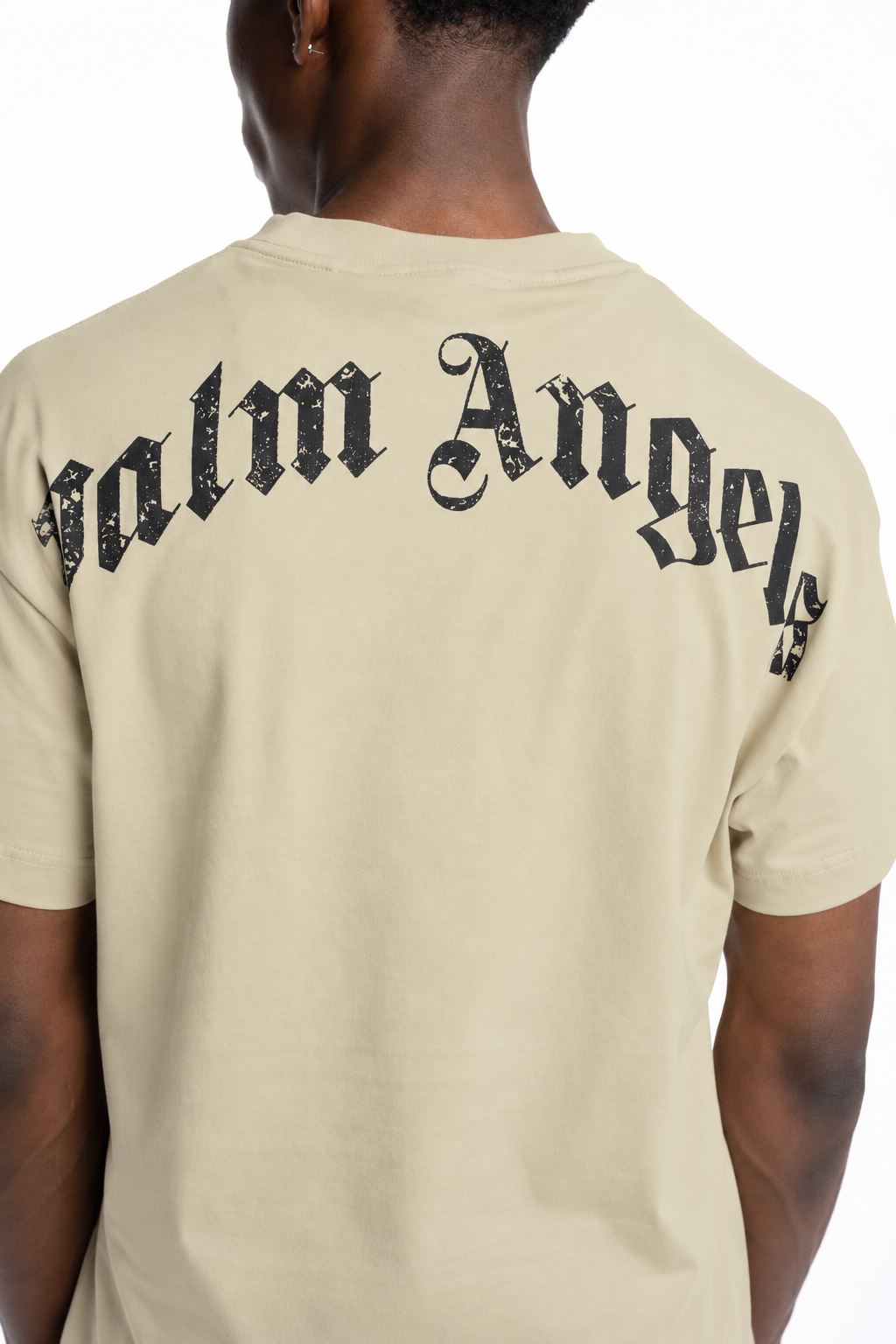 Palm Angels Men's Curved Logo T Shirt | PMAAT01J99A4-0K10