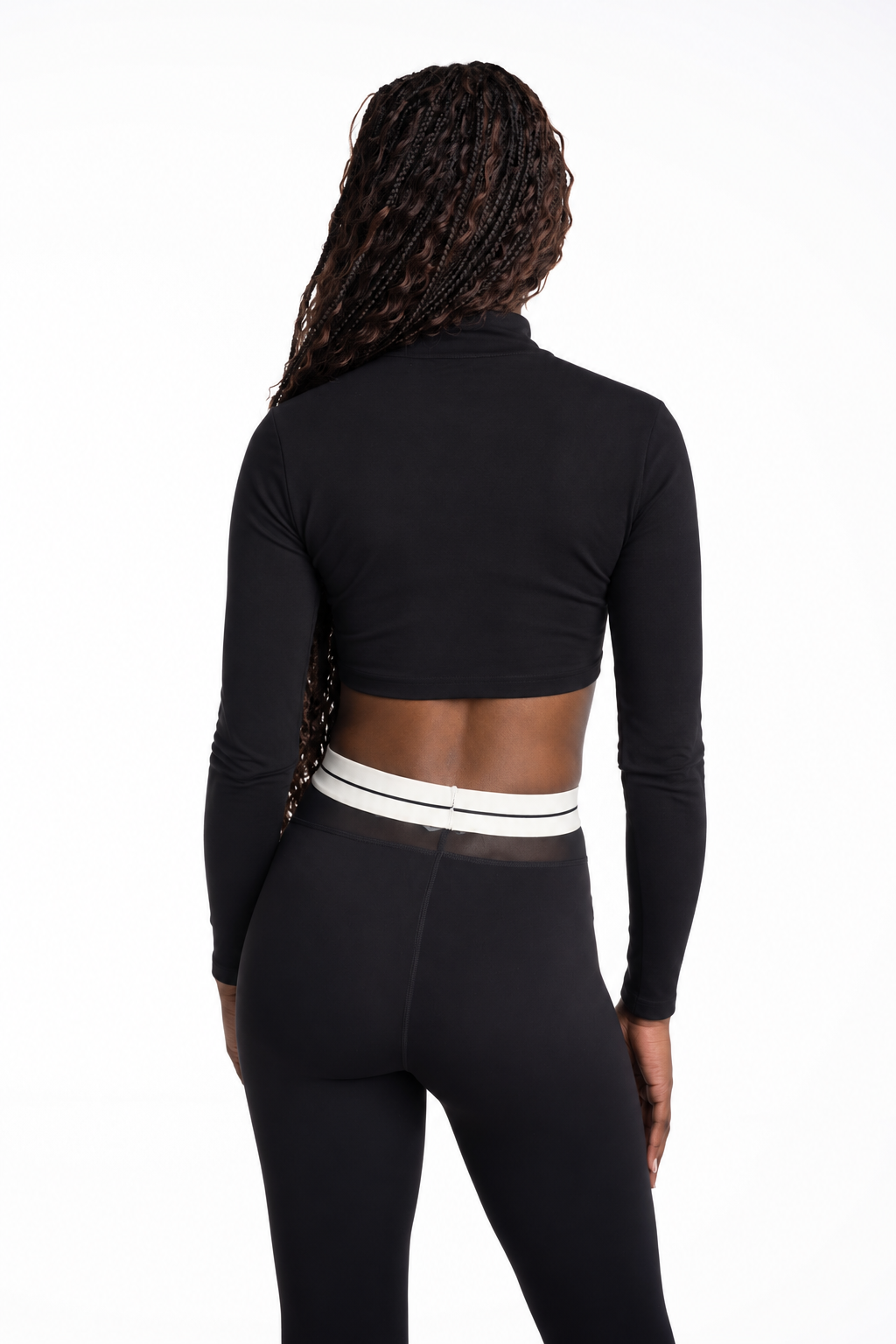 Palm Angels Womens Classic Logo Mockneck Top LS | PWVO014S26FAB001-1010