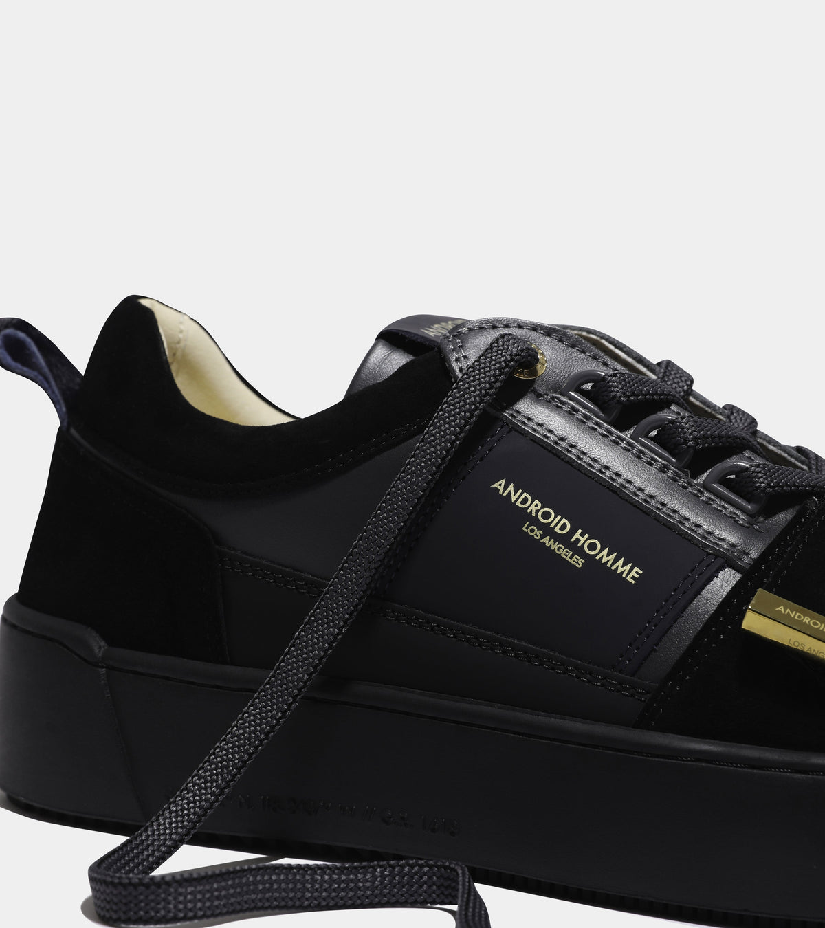 Android Homme Men's Point Dume StrapLux Super Fine Suede/Leather Sneaker Gold Hardware Dark Mix Up | AHP263-20