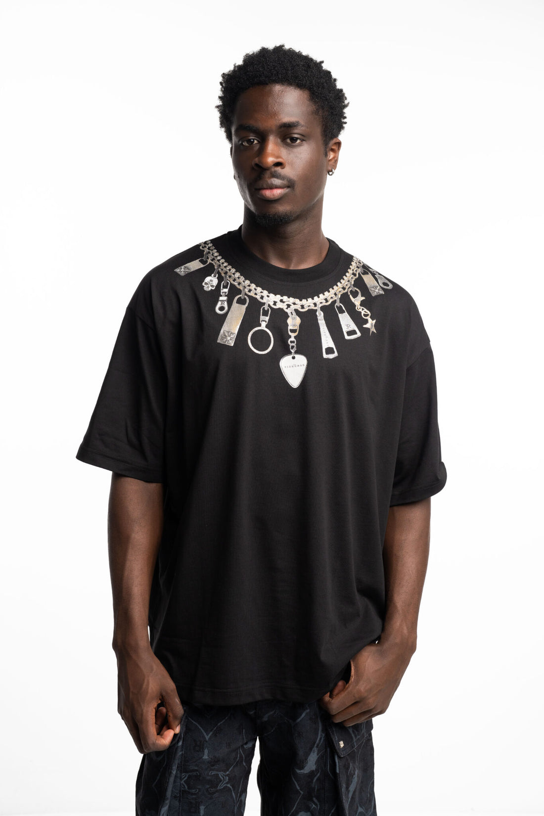 John Richmond Men's T Shirt Over Ianike RMA24131TSIT Black