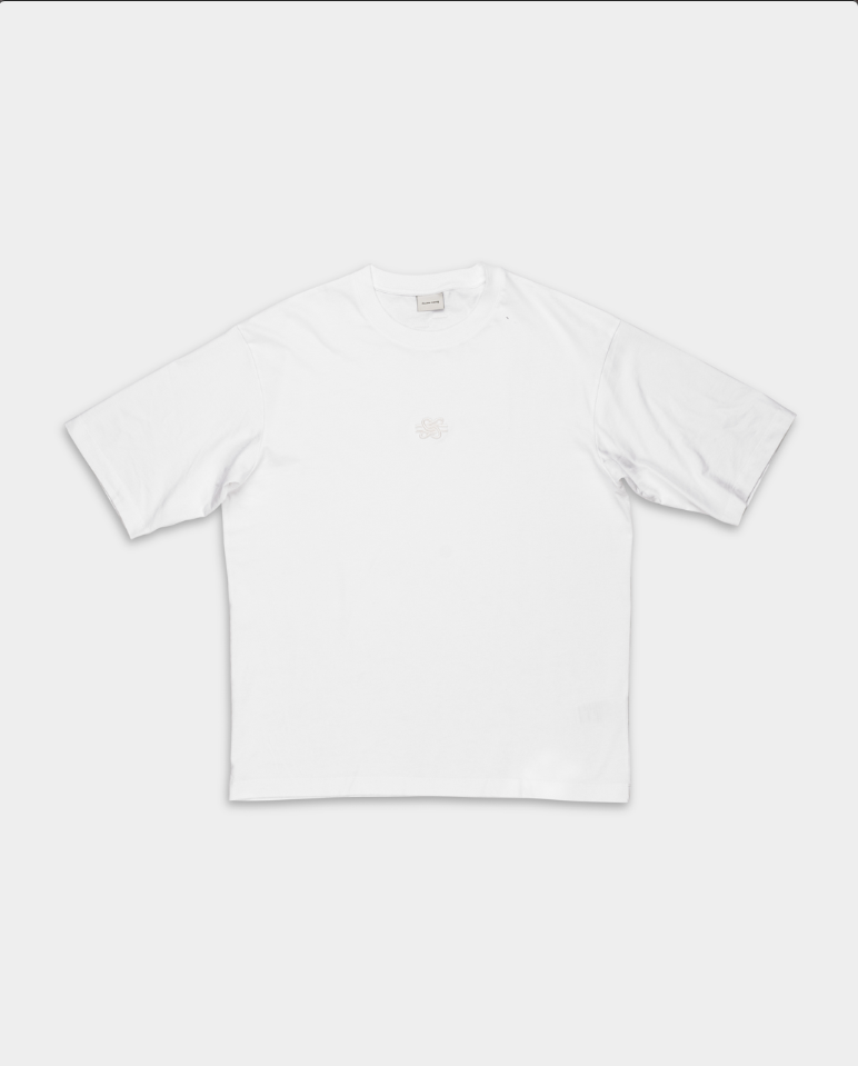 Filling Pieces Men's T Shirt Boxy Embroidered White | 412520501142-110