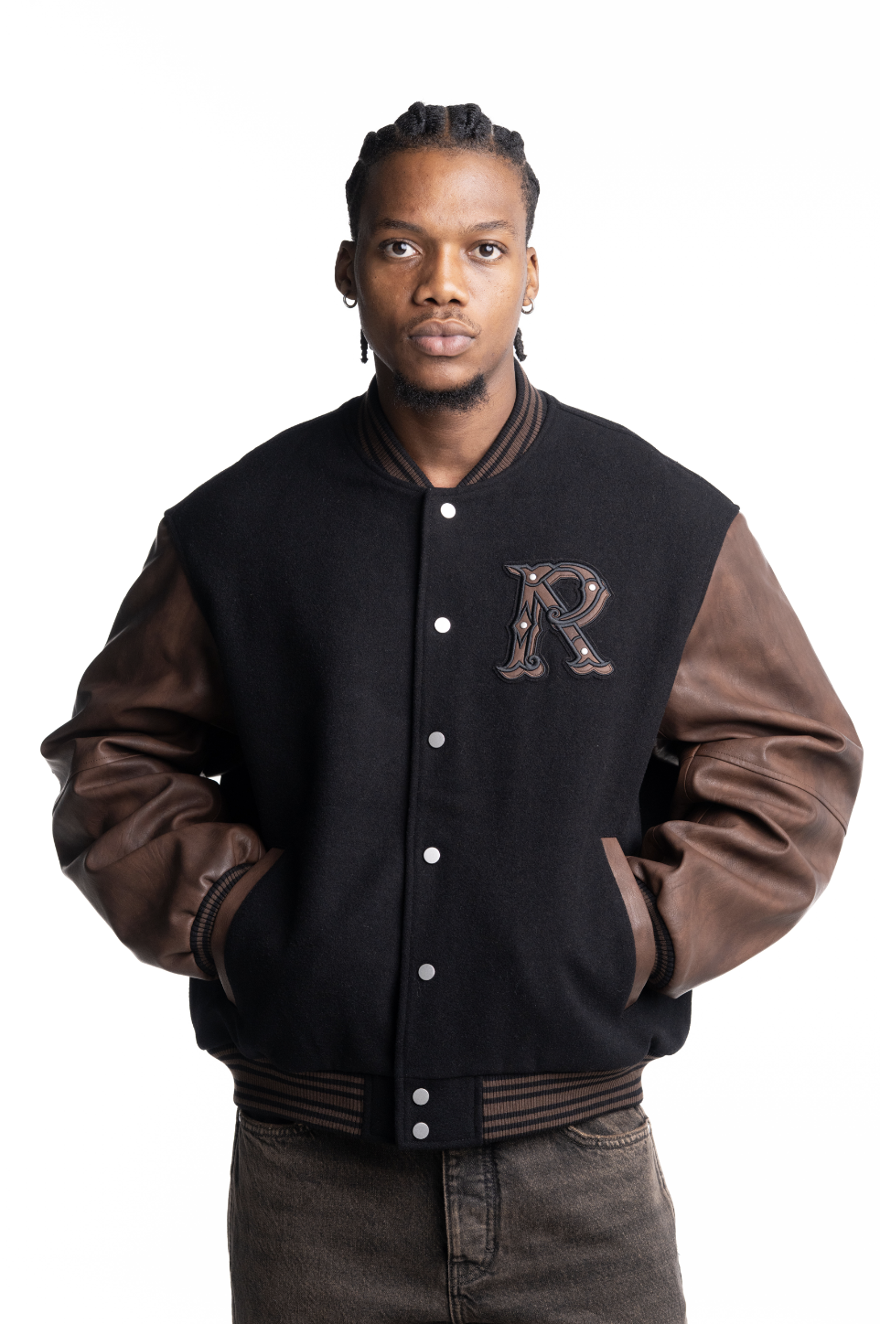 Represent Men's Varsity Bomber | MLM100543-01-Jet Black