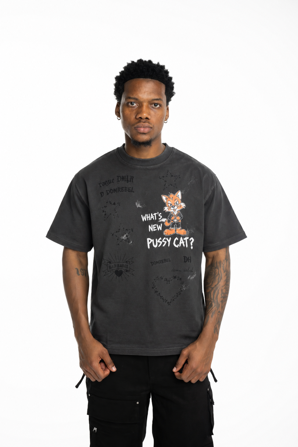 Dom Rebel Men's What's New T Shirt | Faded Black
