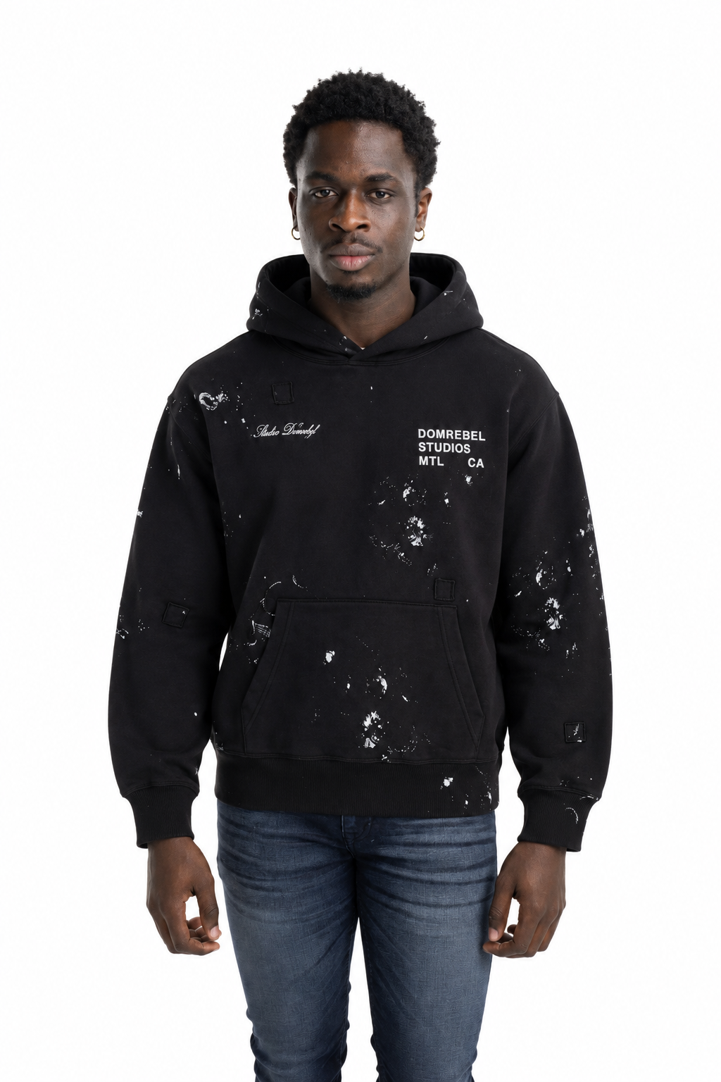 Dom Rebel Men's Staff Pullover Hoodie | Old Black