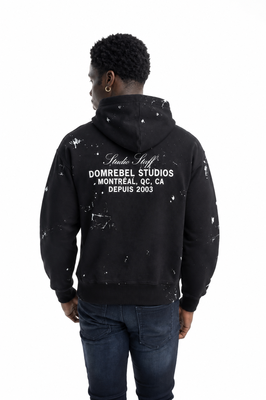 Dom Rebel Men's Staff Pullover Hoodie | Old Black