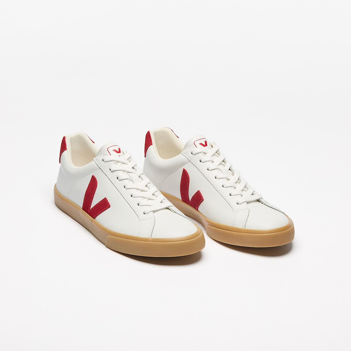 Veja Ladies Esplar Logo Leather Sneaker EO0220764A White Pepper Natural