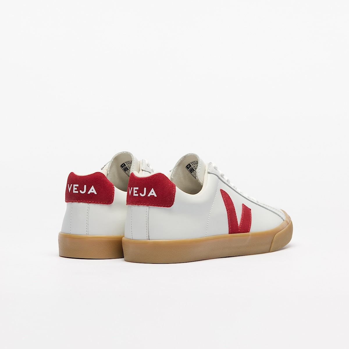 Veja Ladies Esplar Logo Leather Sneaker EO0220764A White Pepper Natural