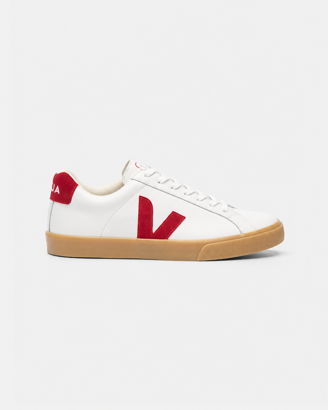 Veja Ladies Esplar Logo Leather Sneaker EO0220764A White Pepper Natural