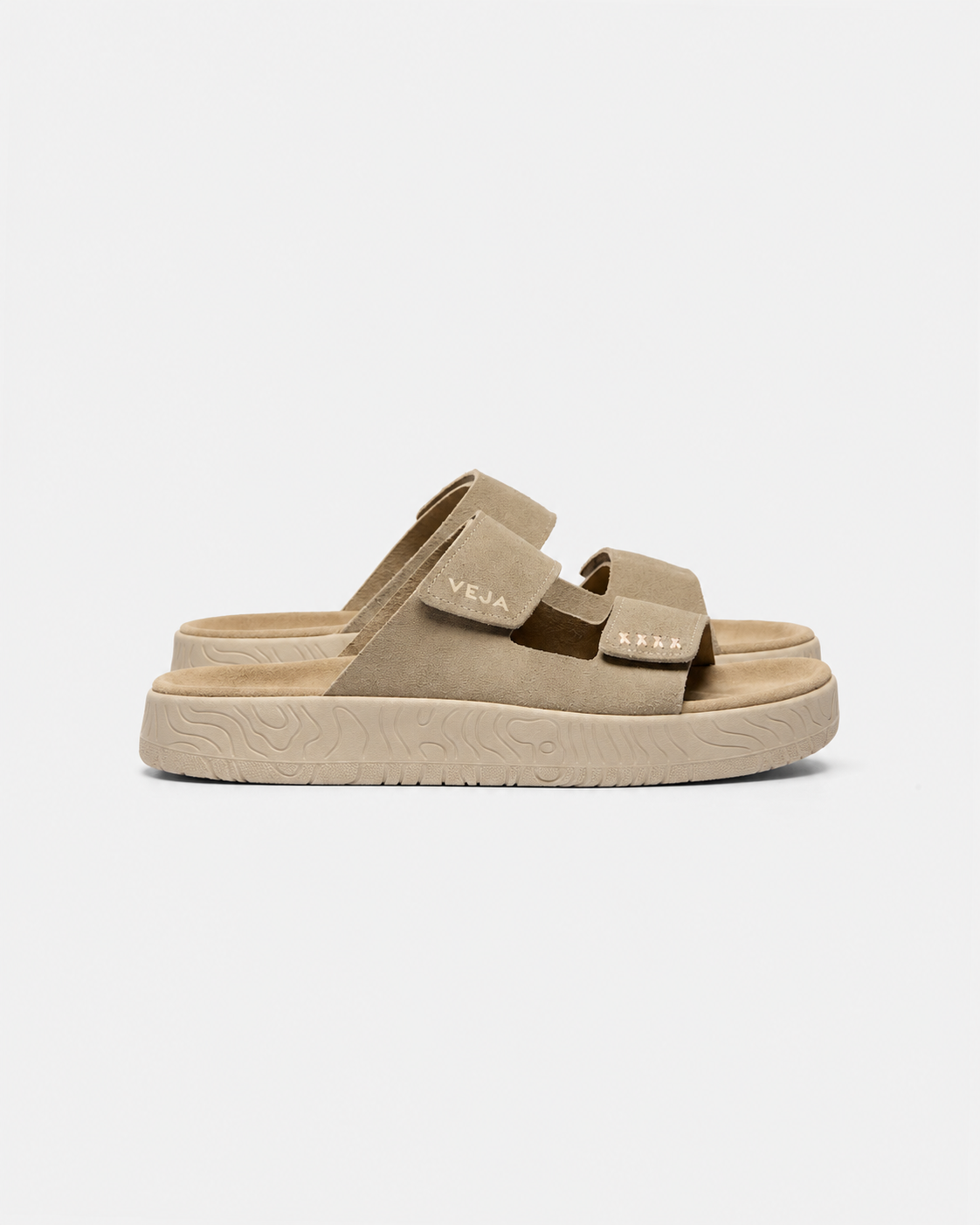 Veja Ladies Etna Suede Soft Sandals SA3220670A Taupe Almond