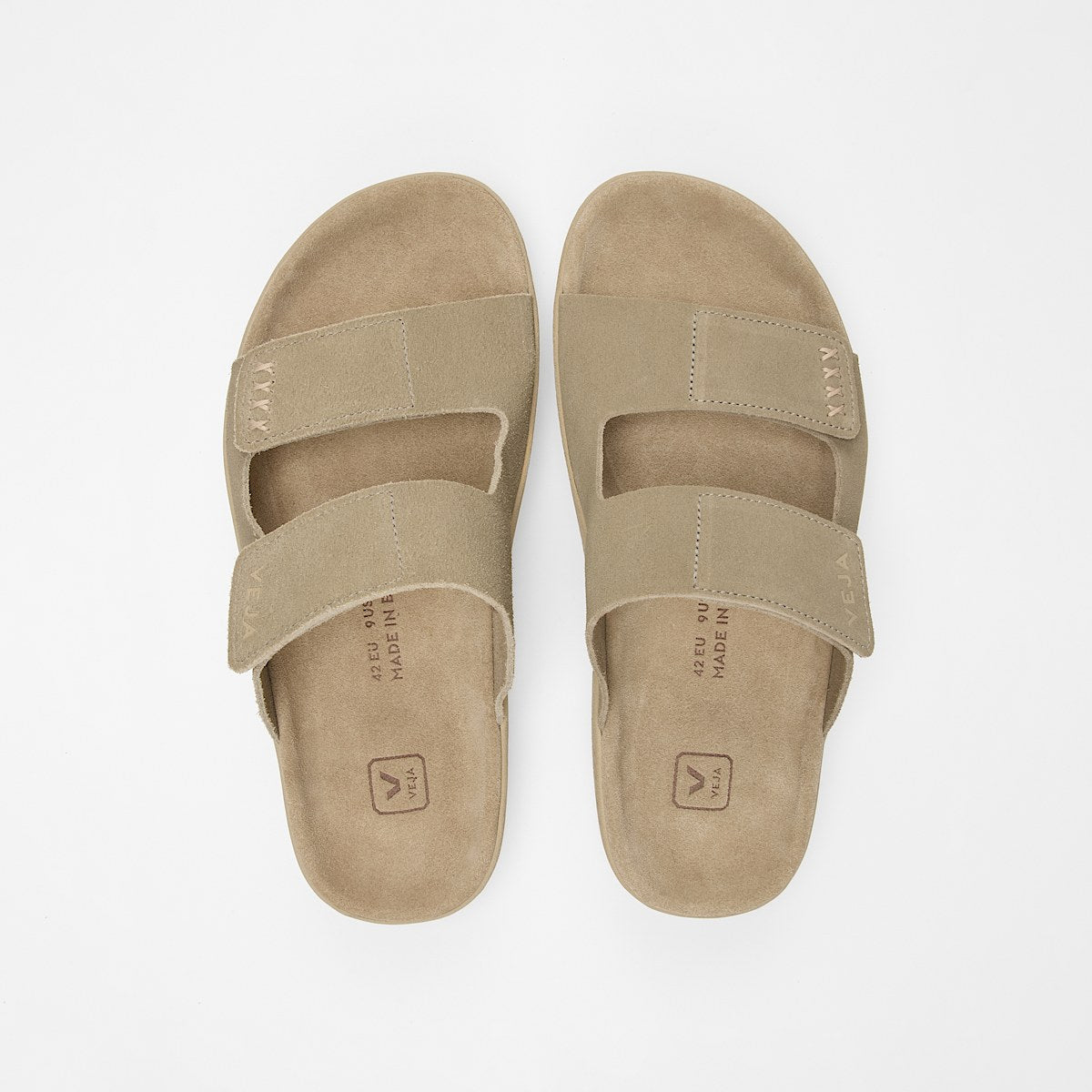 Veja Ladies Etna Suede Soft Sandals SA3220670A Taupe Almond
