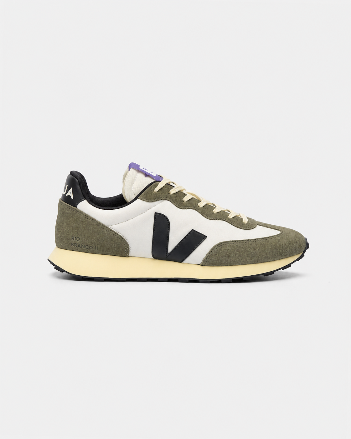 Veja Ladies Rio Branco II Nolyn Sneaker RO3420856A Natural Black Kaki