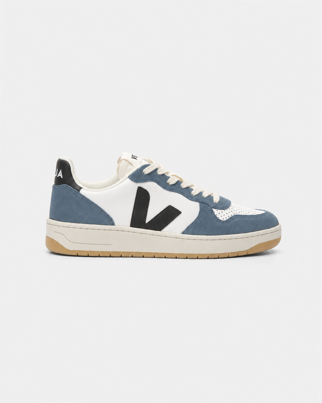 Veja Men's V-10 Leather Sneaker VI0220863B White Black California