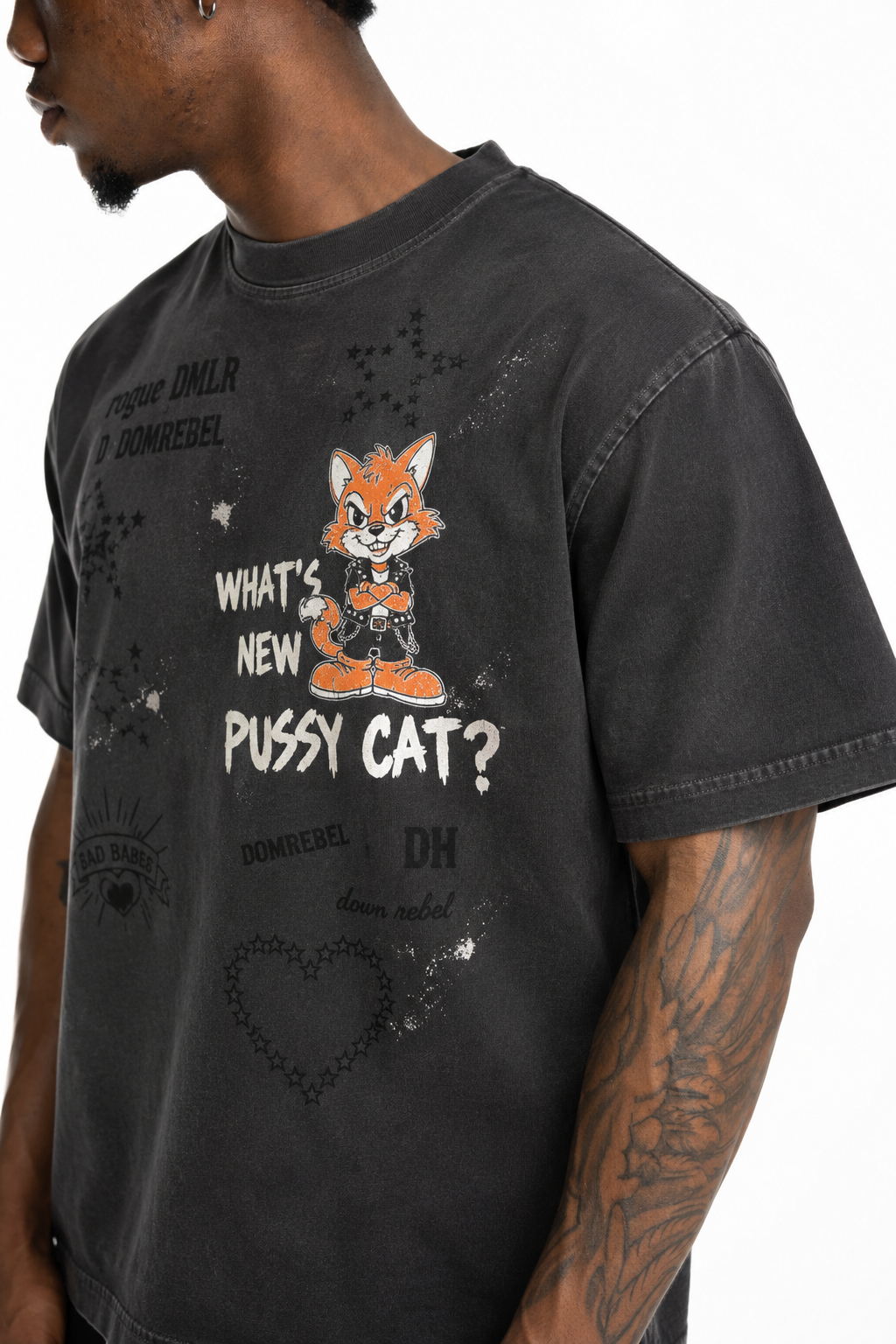 Dom Rebel Men's What's New T Shirt | Faded Black