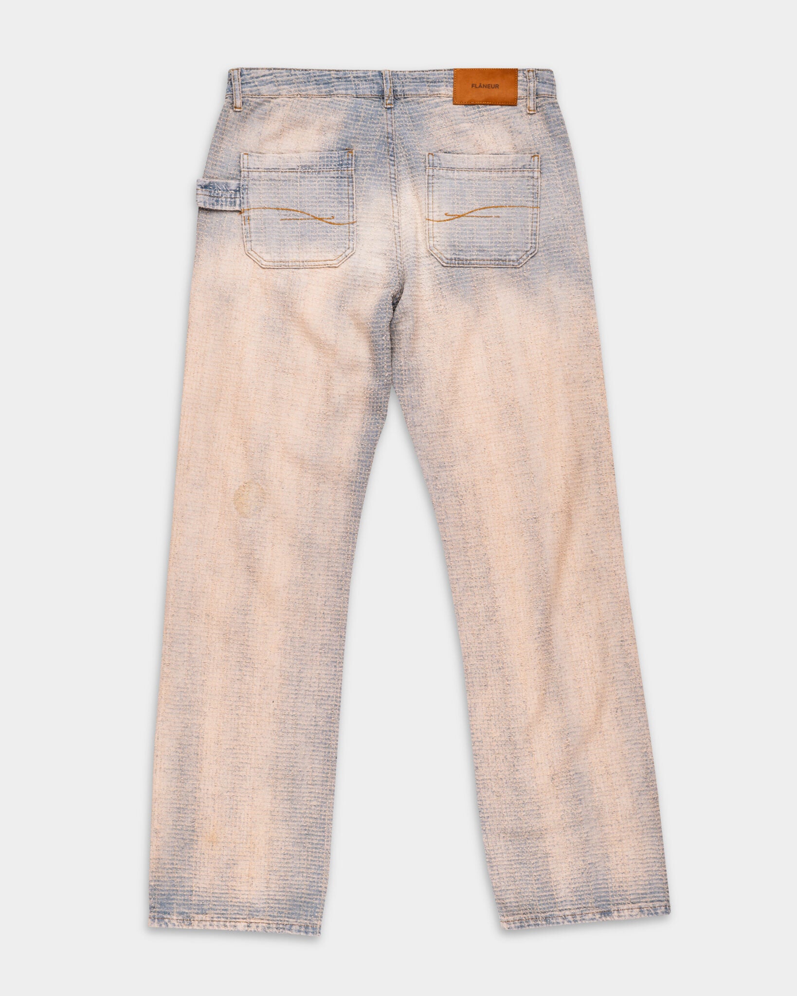 Flaneur Faded Tweed Denim Jeans Light Blue F15124