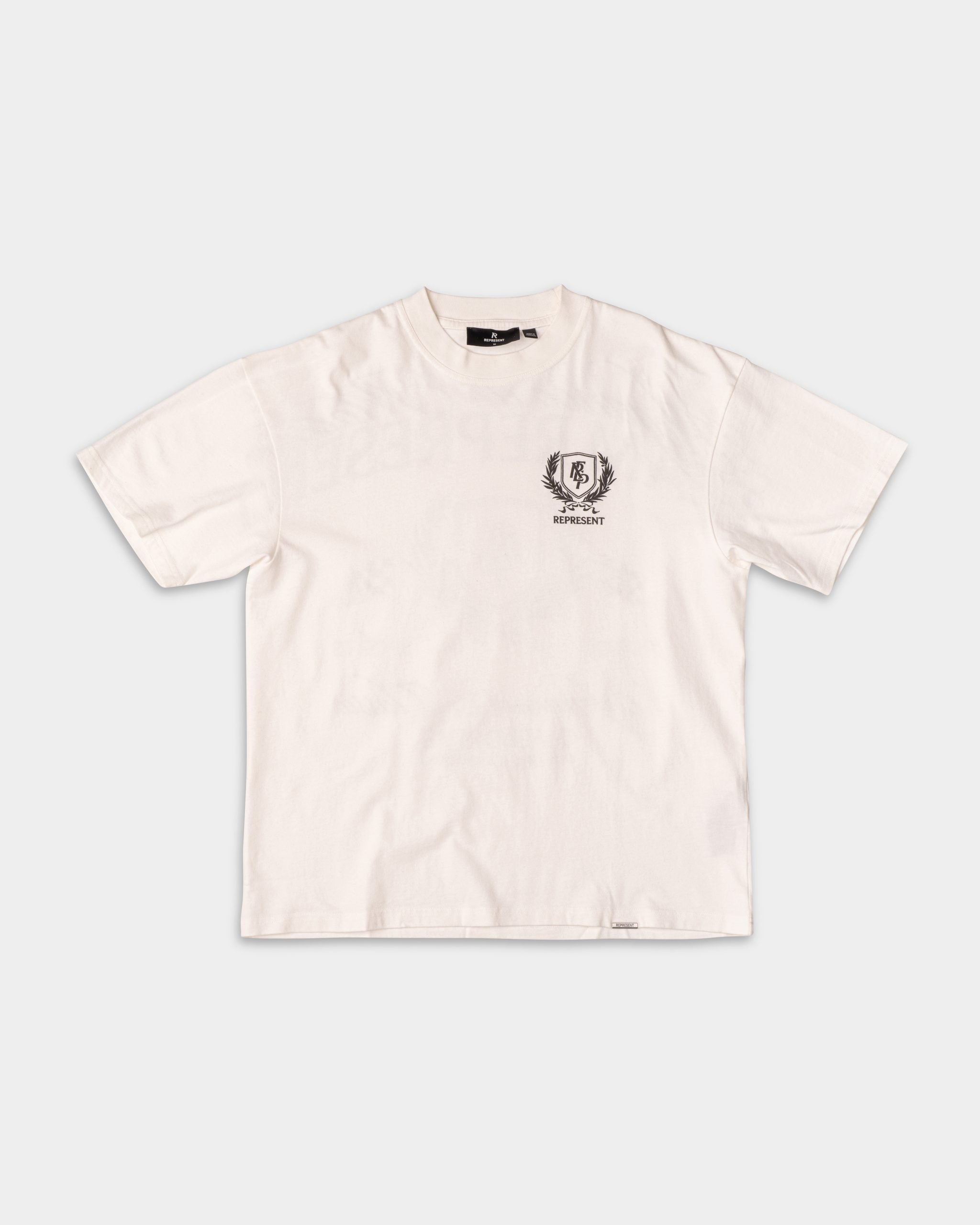 Represent Men's Crest T Shirt MLM41069-72 Flat White